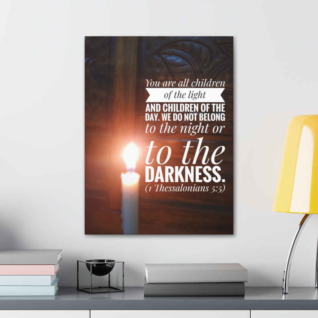 Children Of The Day 1 Thessalonians 5:5 Bible Verse Canvas Christian Wall Art Ready to Hang Unframed-Express Your Love Gifts