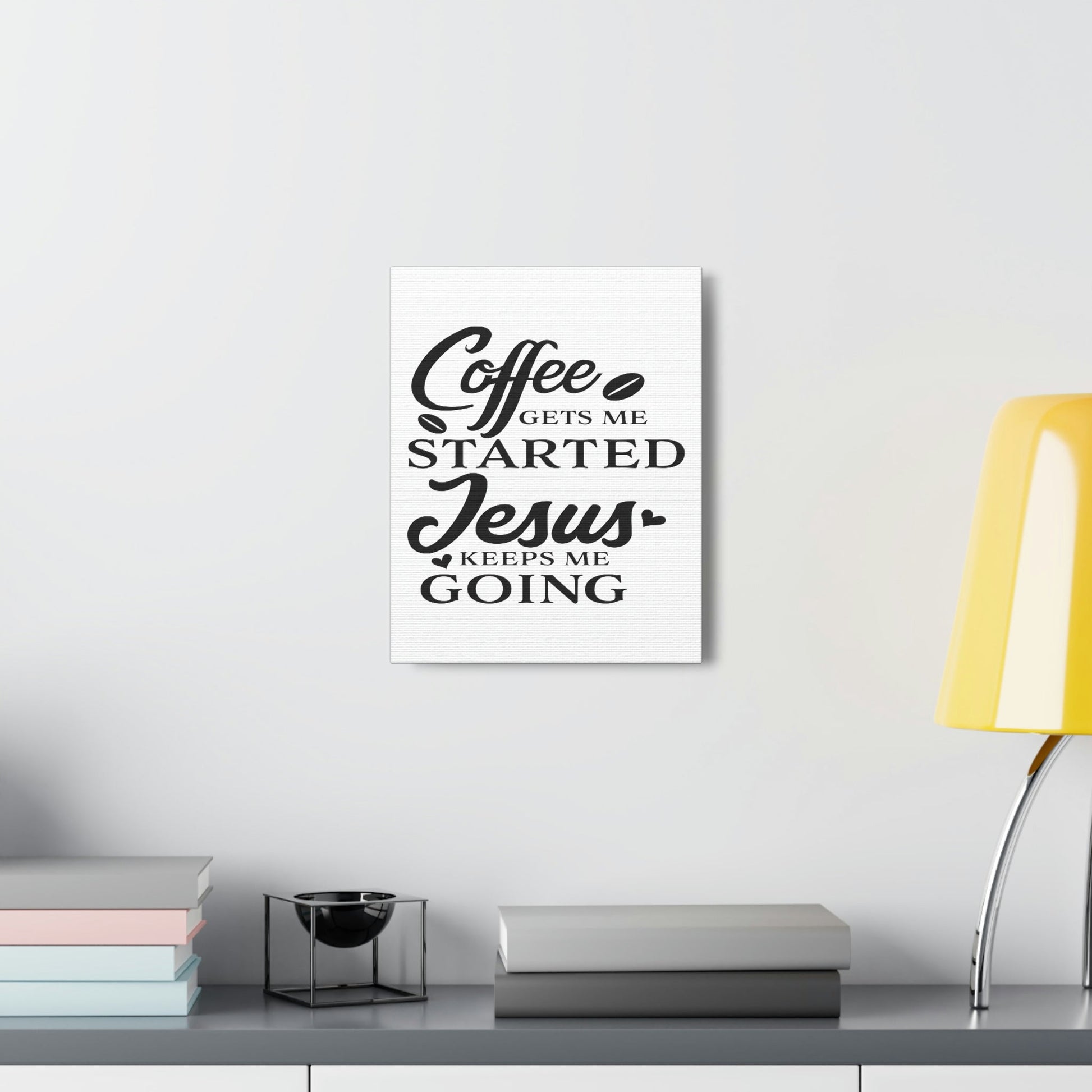 Scripture Walls Coffee Gets Me Colossians 1:11 Christian Wall Art Print Ready to Hang Unframed-Express Your Love Gifts