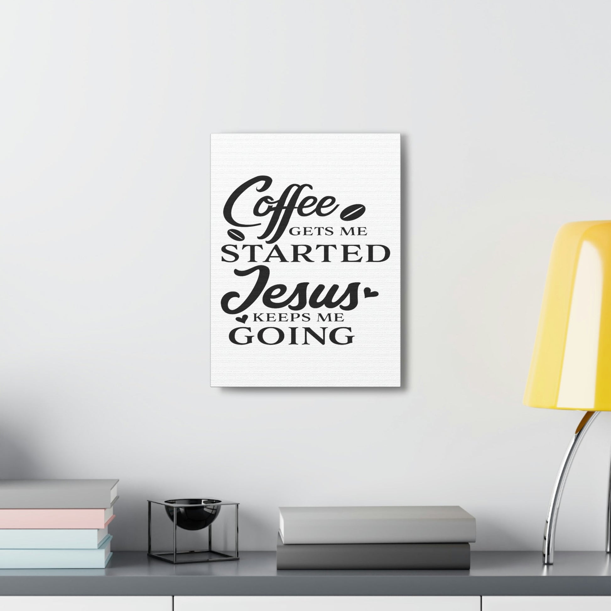 Scripture Walls Coffee Gets Me Colossians 1:11 Christian Wall Art Print Ready to Hang Unframed-Express Your Love Gifts