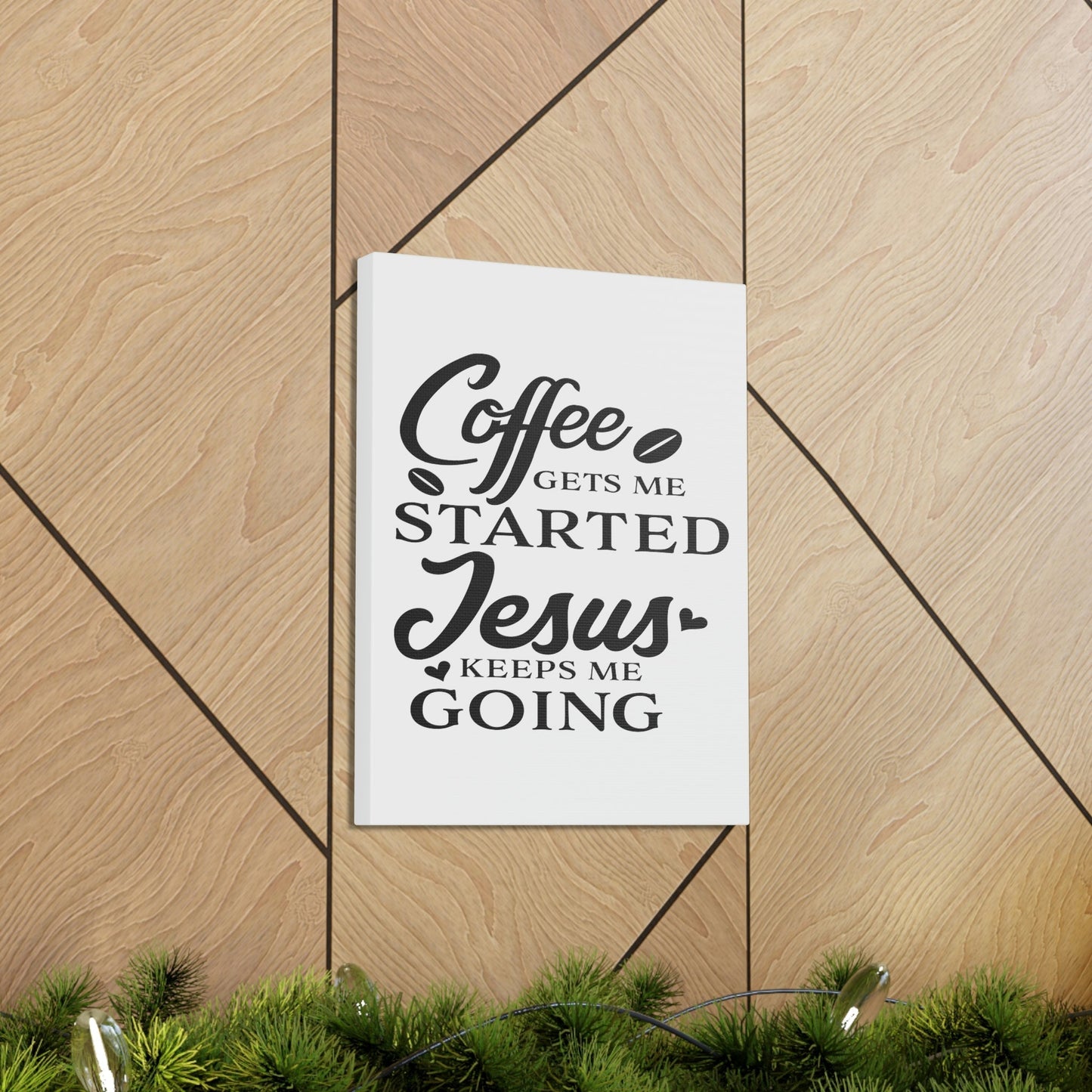 Scripture Walls Coffee Gets Me Colossians 1:11 Christian Wall Art Print Ready to Hang Unframed-Express Your Love Gifts