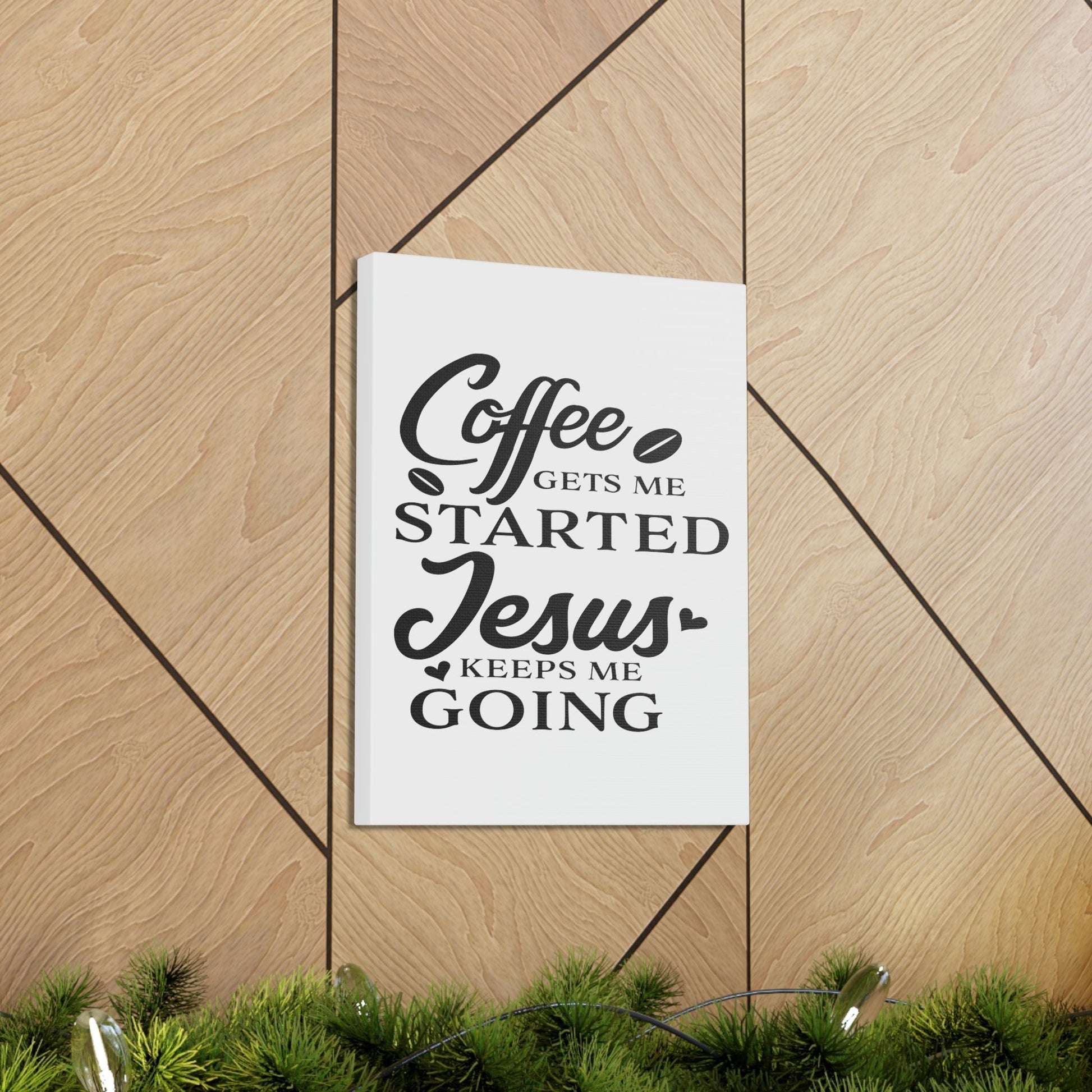 Scripture Walls Coffee Gets Me Colossians 1:11 Christian Wall Art Print Ready to Hang Unframed-Express Your Love Gifts