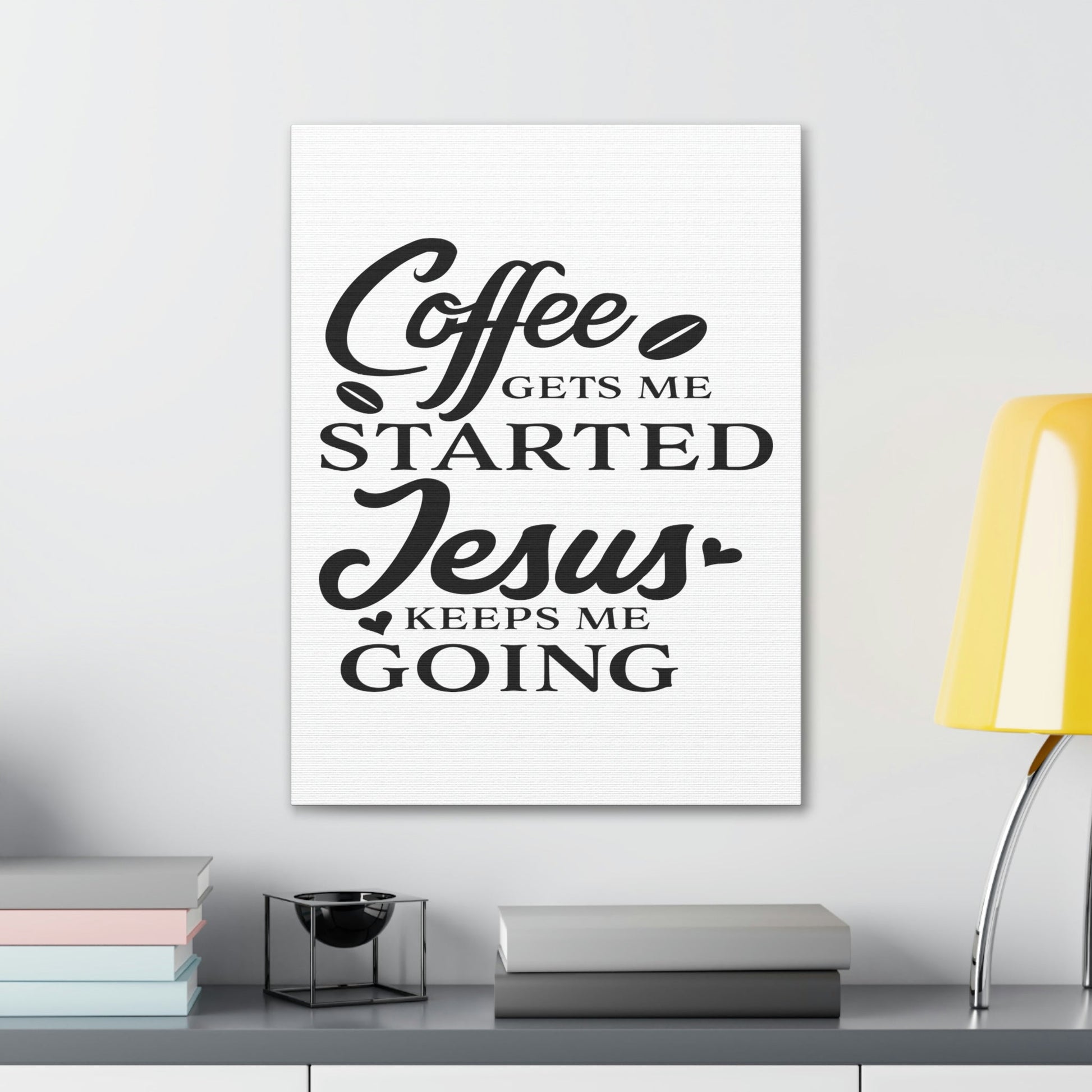 Scripture Walls Coffee Gets Me Colossians 1:11 Christian Wall Art Print Ready to Hang Unframed-Express Your Love Gifts