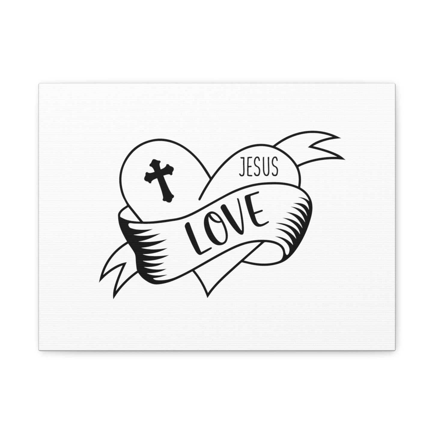 Cross Love Jesus Romans 5:8 Heart Christian Wall Art Bible Verse Print Ready to Hang Unframed-Express Your Love Gifts
