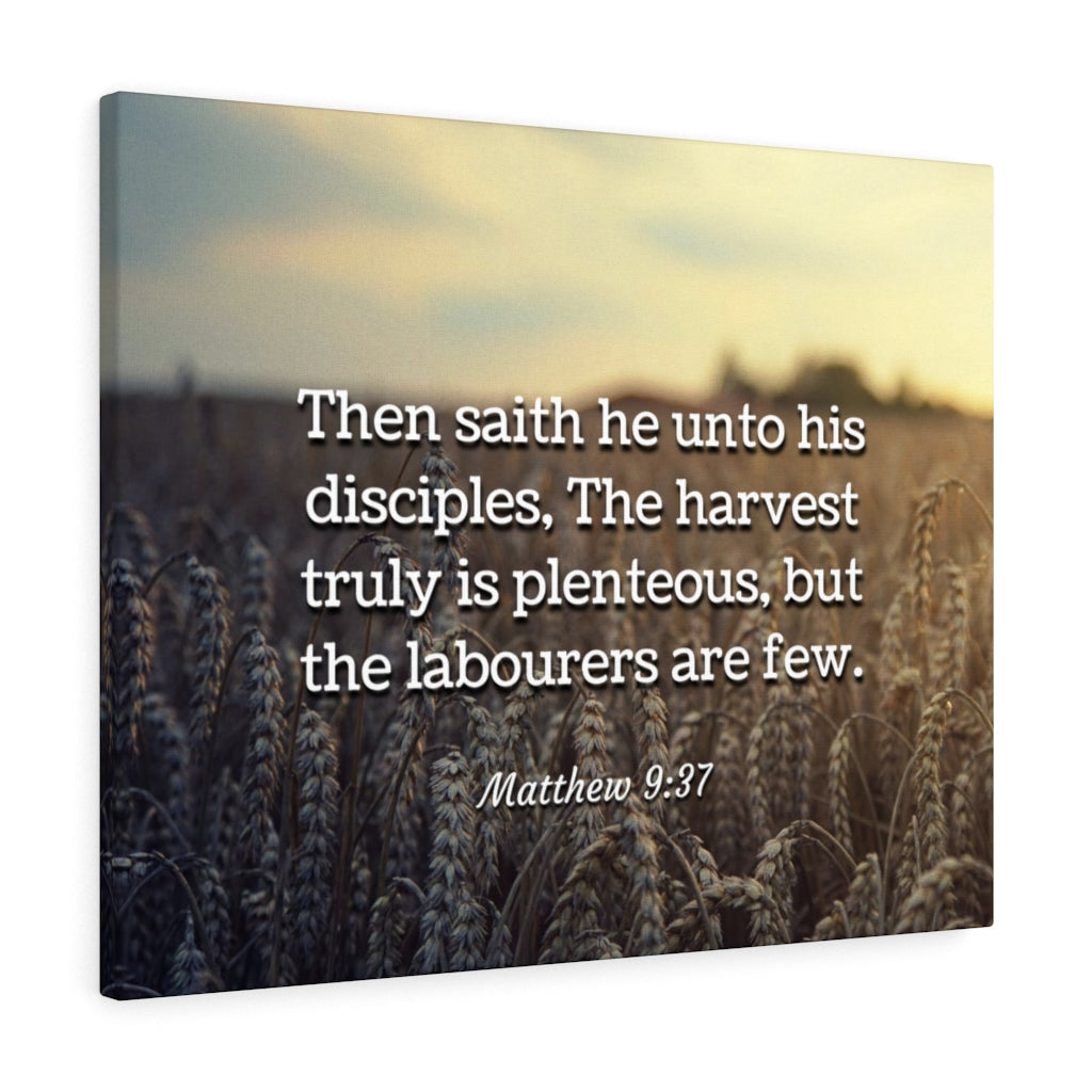 Disciples Matthew 9:37 Bible Verse Canvas Christian Wall Art Ready to Hang Unframed-Express Your Love Gifts