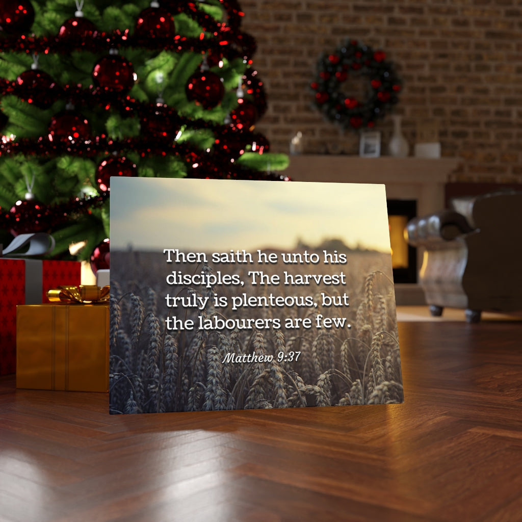 Disciples Matthew 9:37 Bible Verse Canvas Christian Wall Art Ready to Hang Unframed-Express Your Love Gifts