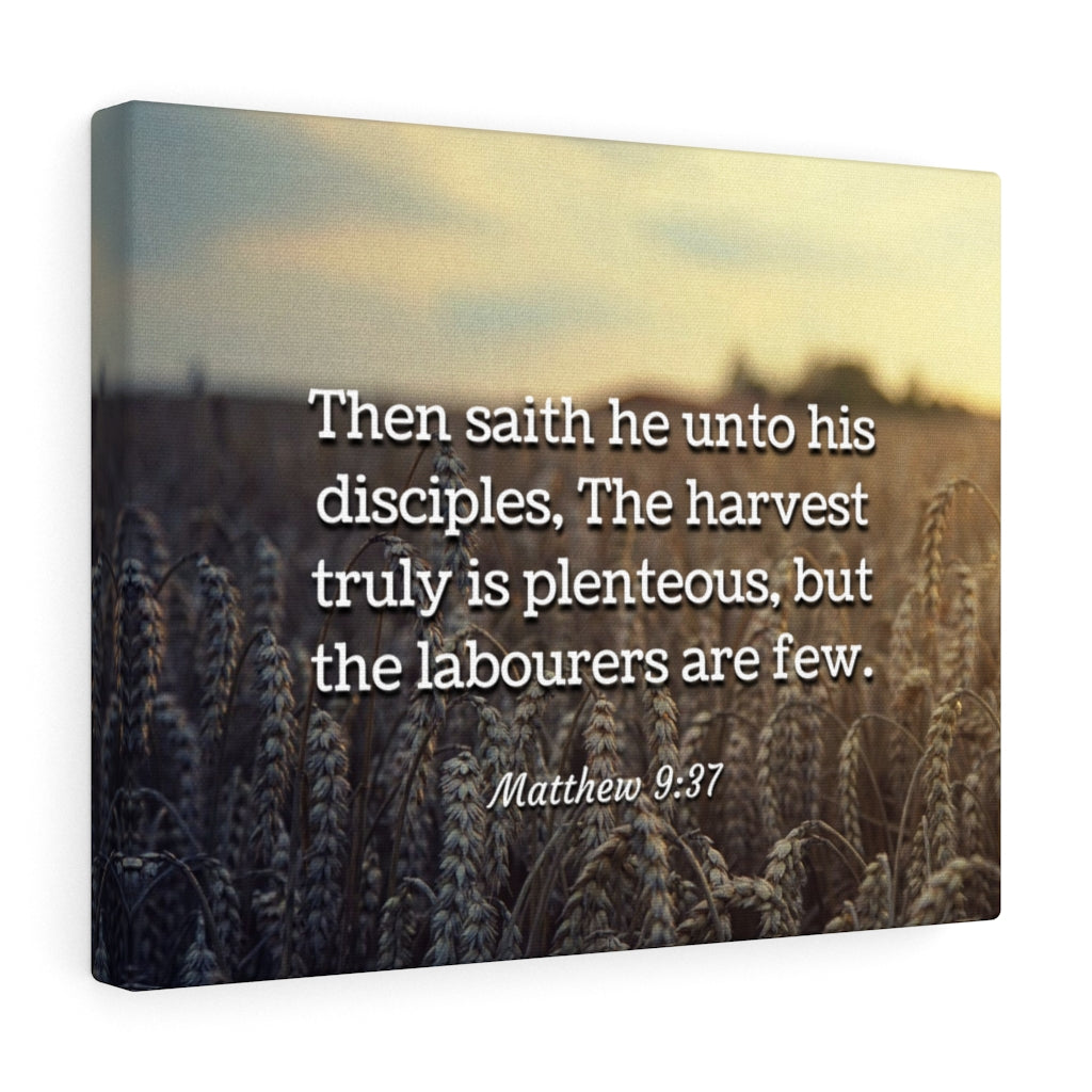 Disciples Matthew 9:37 Bible Verse Canvas Christian Wall Art Ready to Hang Unframed-Express Your Love Gifts