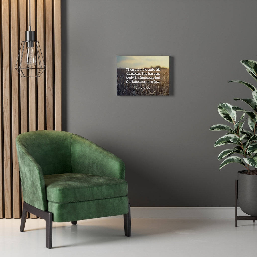 Disciples Matthew 9:37 Bible Verse Canvas Christian Wall Art Ready to Hang Unframed-Express Your Love Gifts