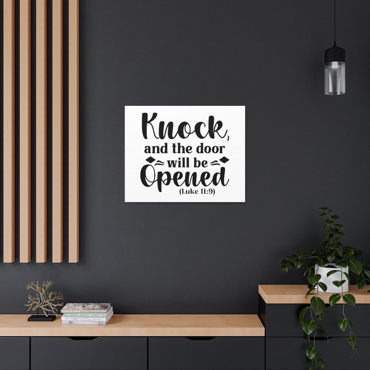 Scripture Walls Door Will Be Opened Luke 11:9 Diamonds Bible Verse Canvas Christian Wall Art Ready to Hang Unframed-Express Your Love Gifts