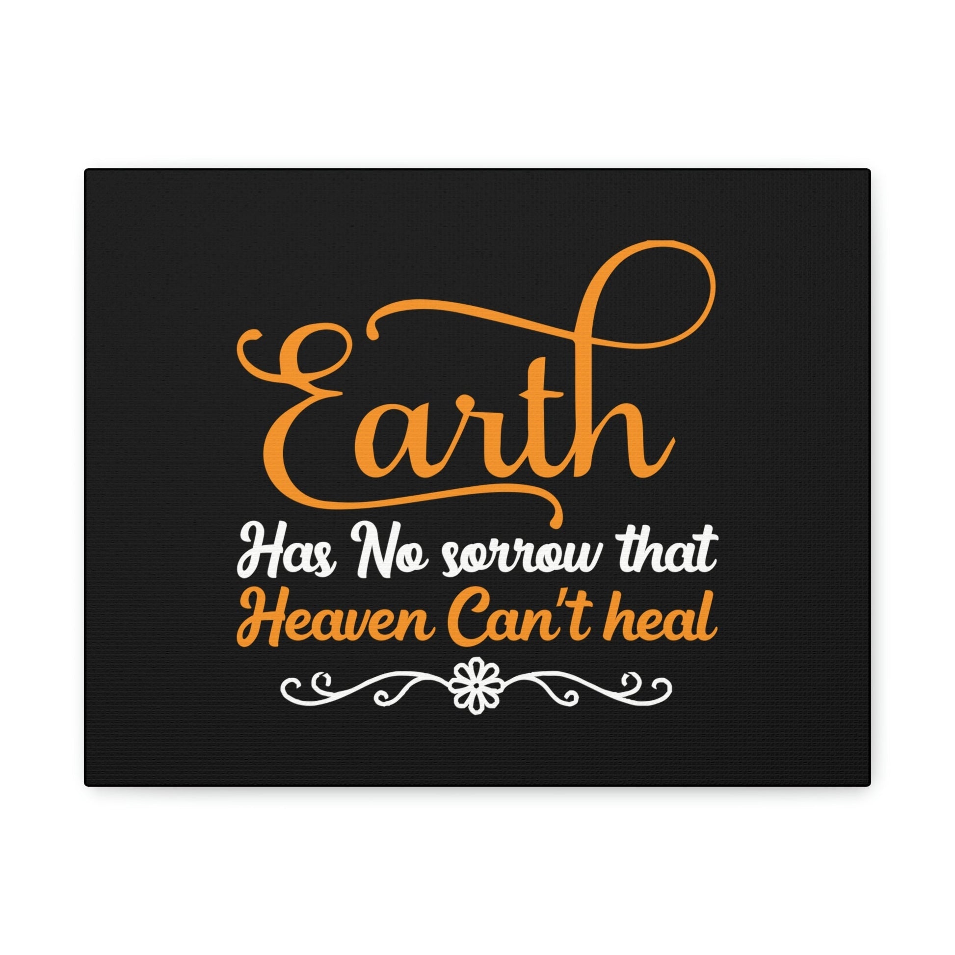 Earth Has No Sorrow Isaiah 35:10 Orange Christian Wall Art Bible Verse Print Ready to Hang Unframed-Express Your Love Gifts
