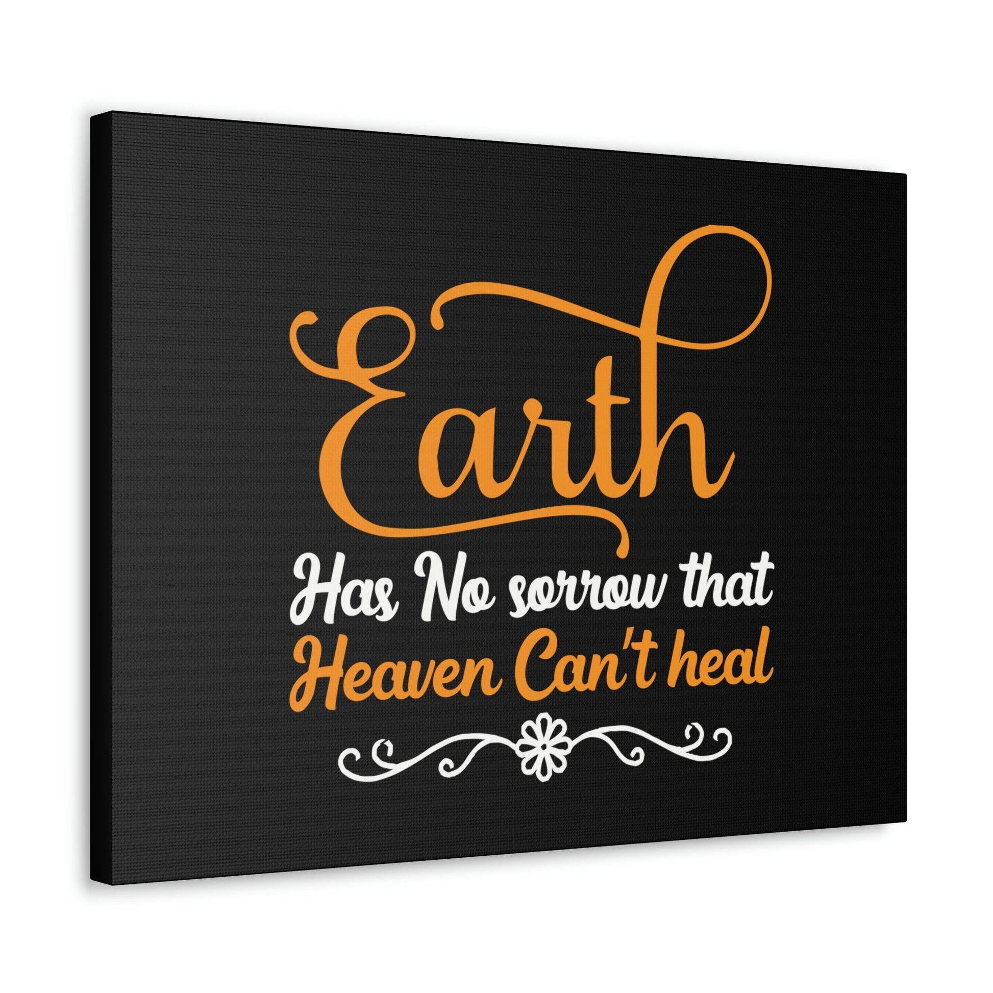 Earth Has No Sorrow Isaiah 35:10 Orange Christian Wall Art Bible Verse Print Ready to Hang Unframed-Express Your Love Gifts
