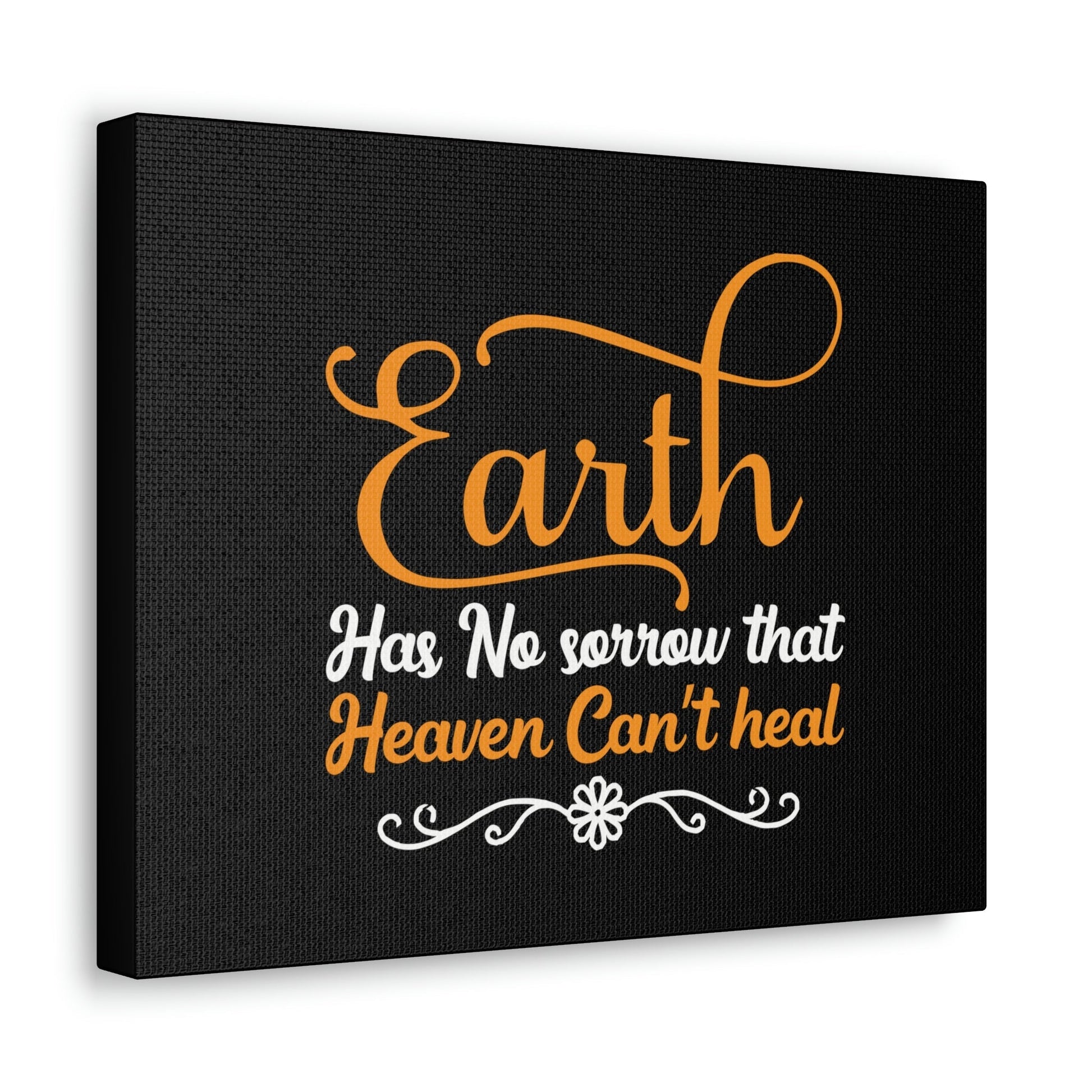 Earth Has No Sorrow Isaiah 35:10 Orange Christian Wall Art Bible Verse Print Ready to Hang Unframed-Express Your Love Gifts