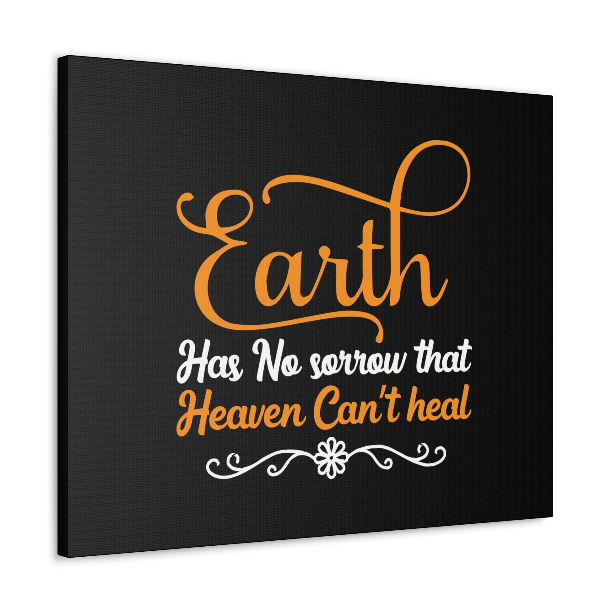 Earth Has No Sorrow Isaiah 35:10 Orange Christian Wall Art Bible Verse Print Ready to Hang Unframed-Express Your Love Gifts
