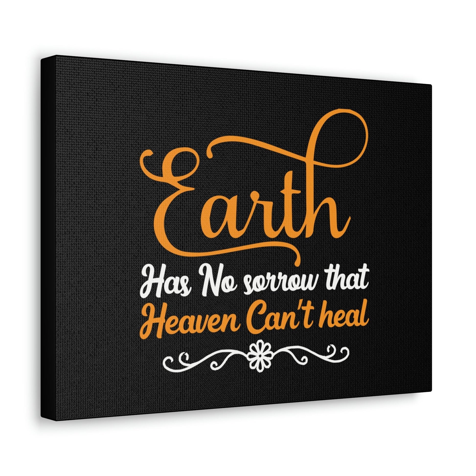 Earth Has No Sorrow Isaiah 35:10 Orange Christian Wall Art Bible Verse Print Ready to Hang Unframed-Express Your Love Gifts