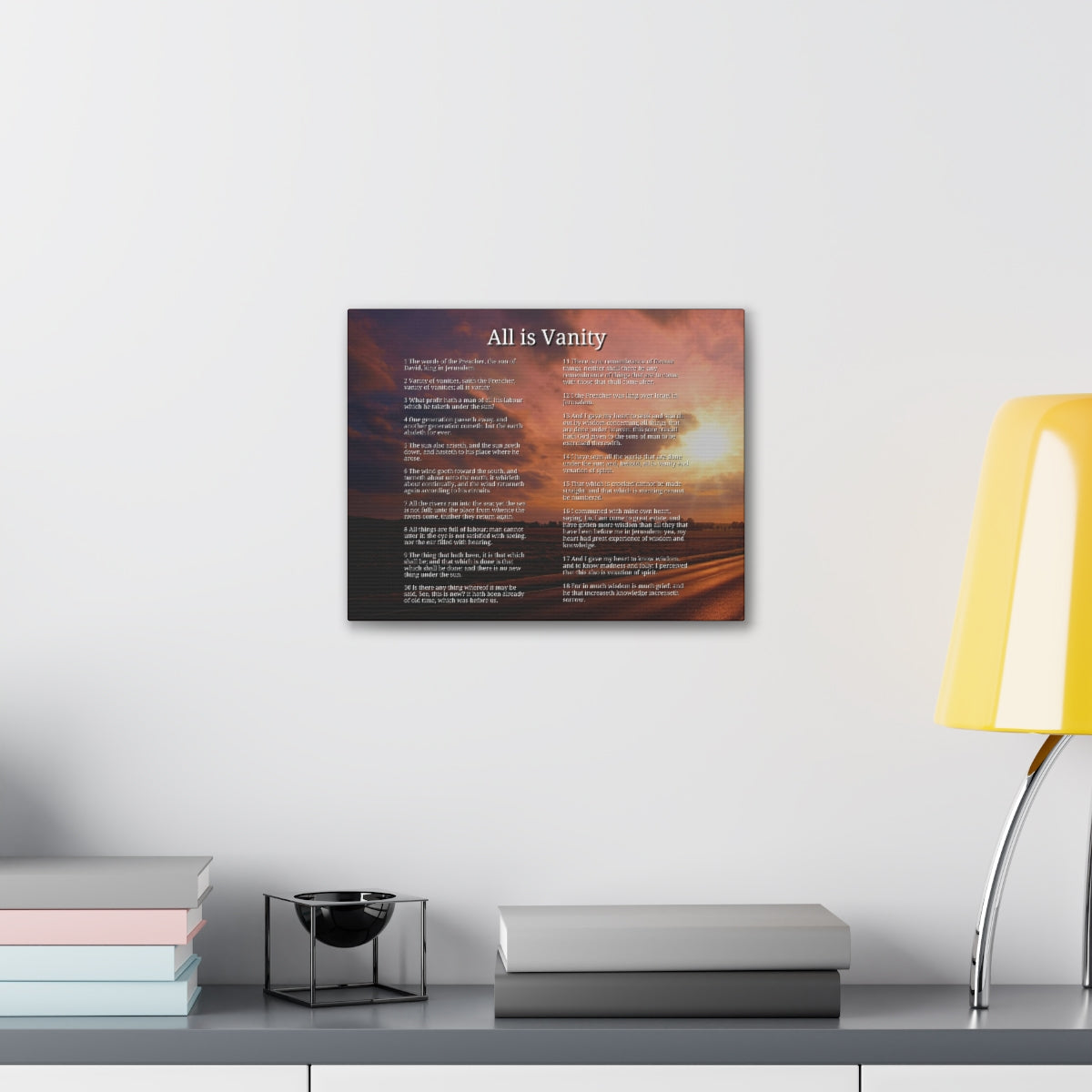 Scripture Walls Ecclesiastes 1 Chapter Sun Bible Canvas Christian Wall Art Ready to Hang Unframed-Express Your Love Gifts