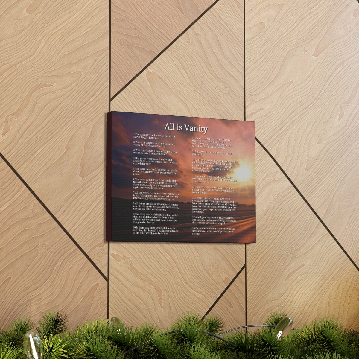 Scripture Walls Ecclesiastes 1 Chapter Sun Bible Canvas Christian Wall Art Ready to Hang Unframed-Express Your Love Gifts