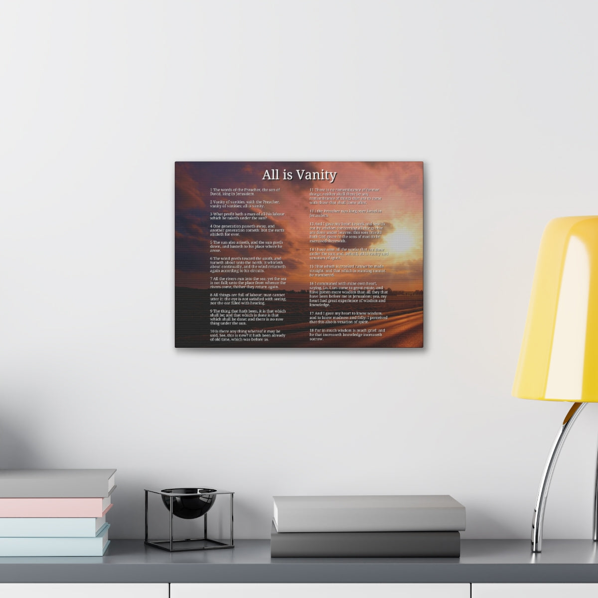 Scripture Walls Ecclesiastes 1 Chapter Sun Bible Canvas Christian Wall Art Ready to Hang Unframed-Express Your Love Gifts