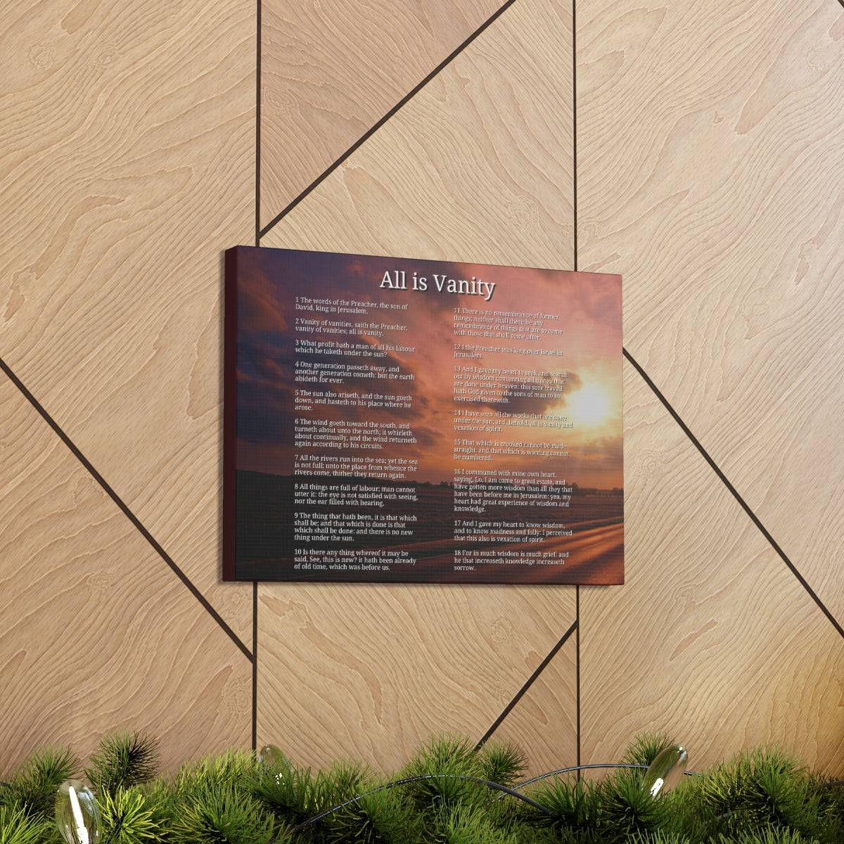 Scripture Walls Ecclesiastes 1 Chapter Sun Bible Canvas Christian Wall Art Ready to Hang Unframed-Express Your Love Gifts