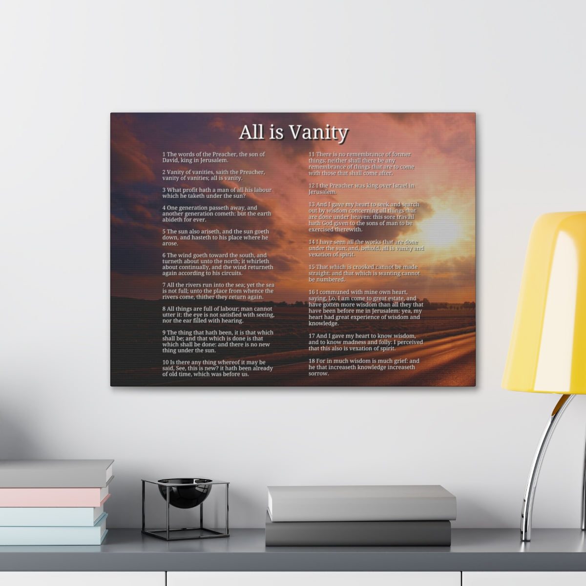 Scripture Walls Ecclesiastes 1 Chapter Sun Bible Canvas Christian Wall Art Ready to Hang Unframed-Express Your Love Gifts