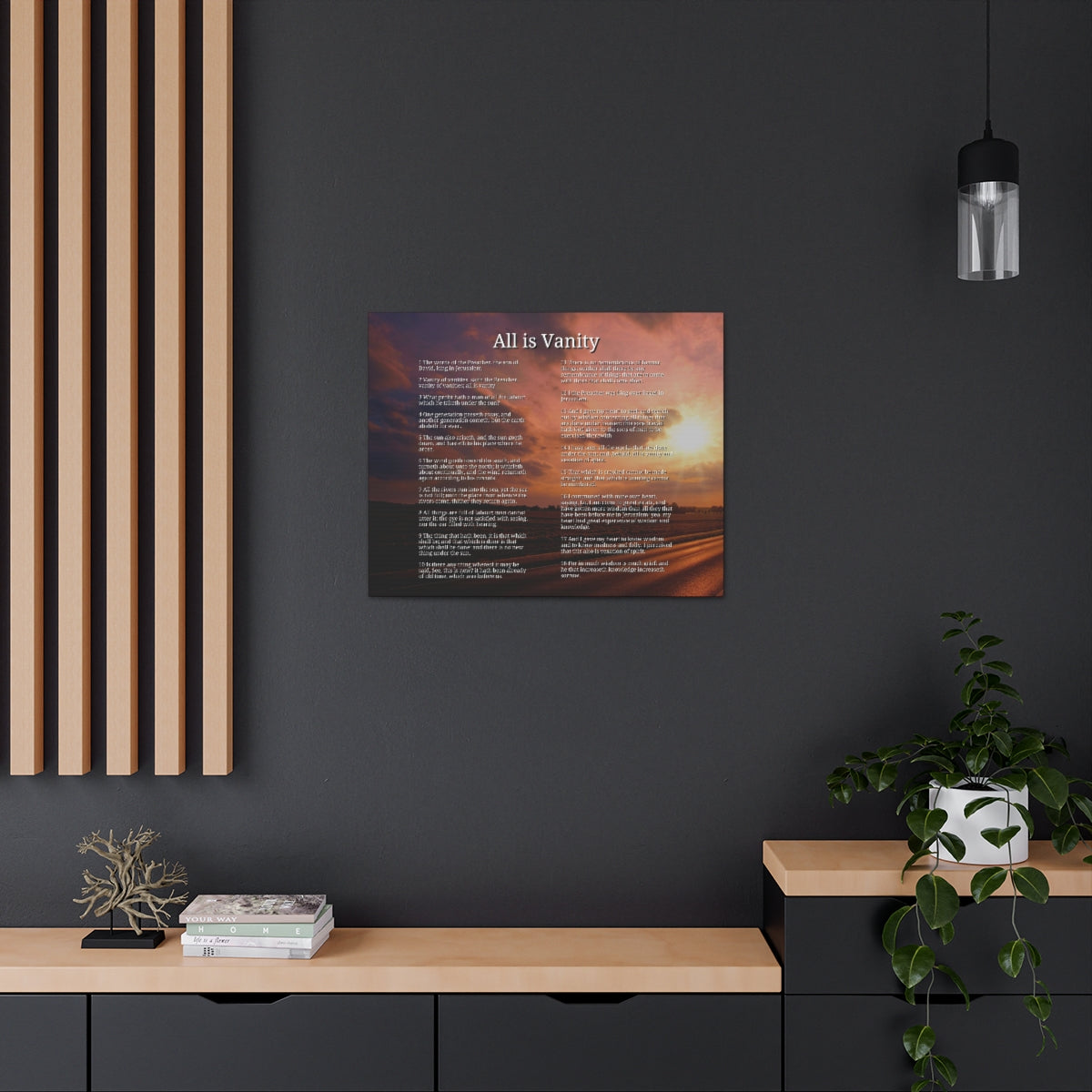 Scripture Walls Ecclesiastes 1 Chapter Sun Bible Canvas Christian Wall Art Ready to Hang Unframed-Express Your Love Gifts