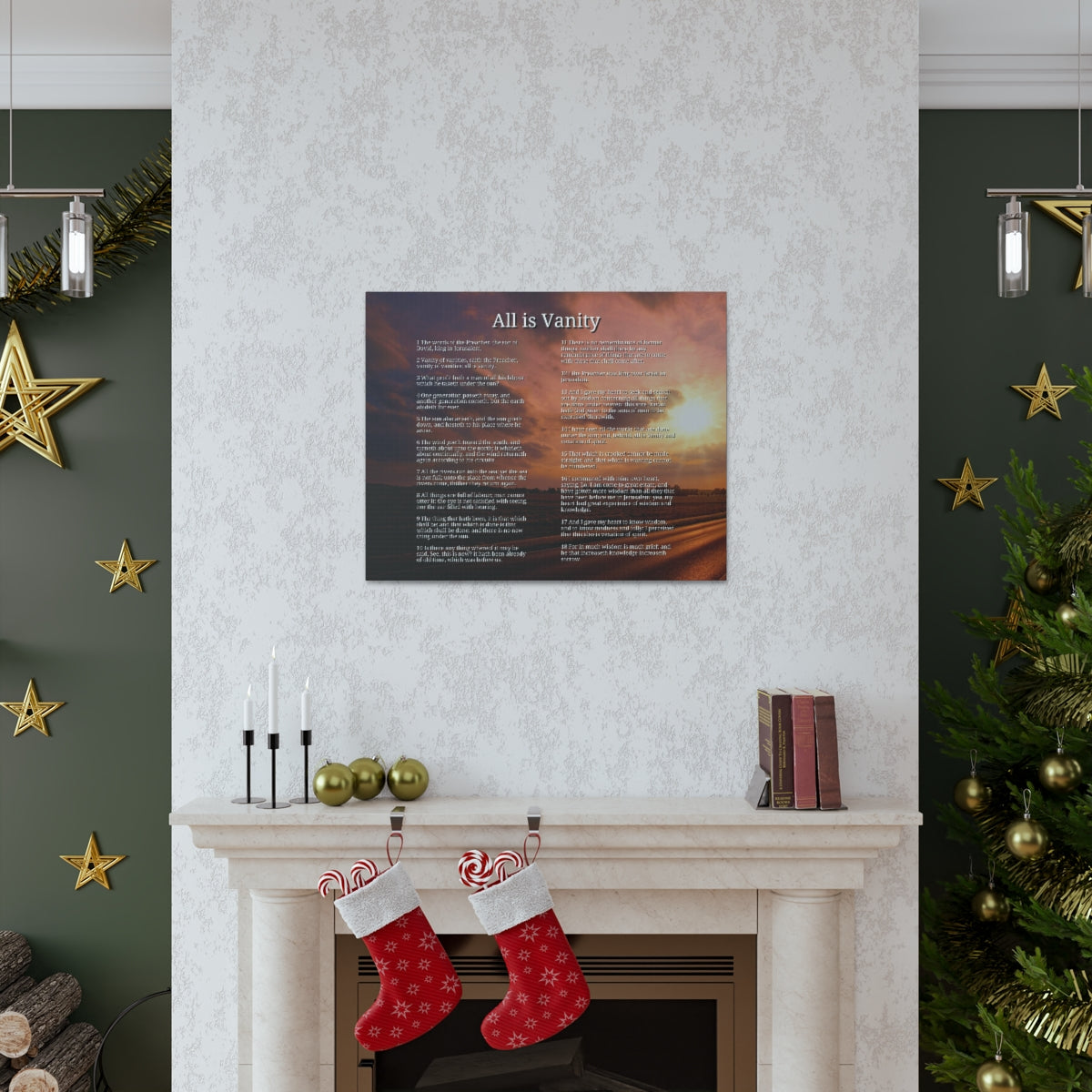 Scripture Walls Ecclesiastes 1 Chapter Sun Bible Canvas Christian Wall Art Ready to Hang Unframed-Express Your Love Gifts