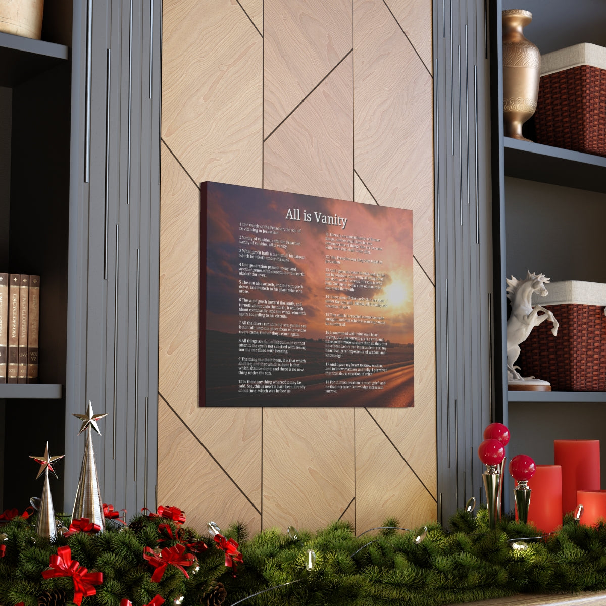 Scripture Walls Ecclesiastes 1 Chapter Sun Bible Canvas Christian Wall Art Ready to Hang Unframed-Express Your Love Gifts
