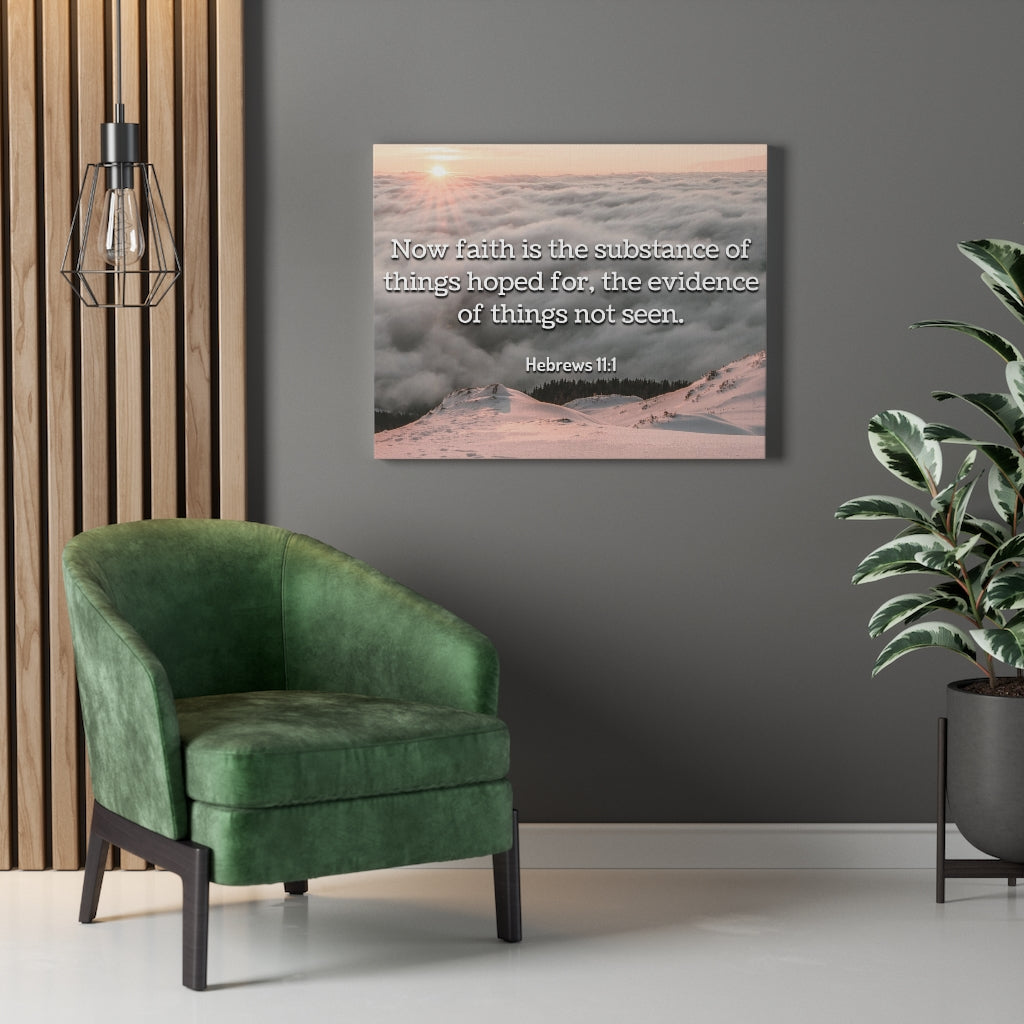 Faith Hebrews 11:1 Bible Verse Canvas Christian Wall Art Ready to Hang Unframed-Express Your Love Gifts