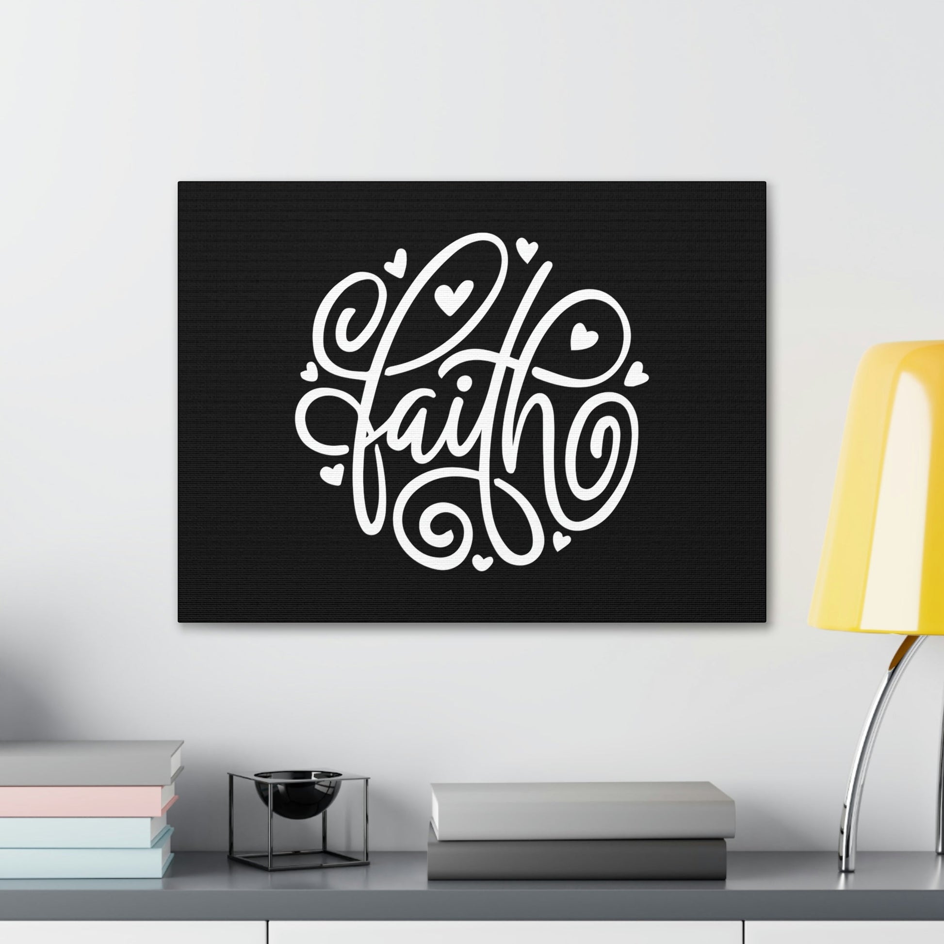 Faith Hebrews 11:6 Hearts White Christian Wall Art Bible Verse Print Ready to Hang Unframed-Express Your Love Gifts
