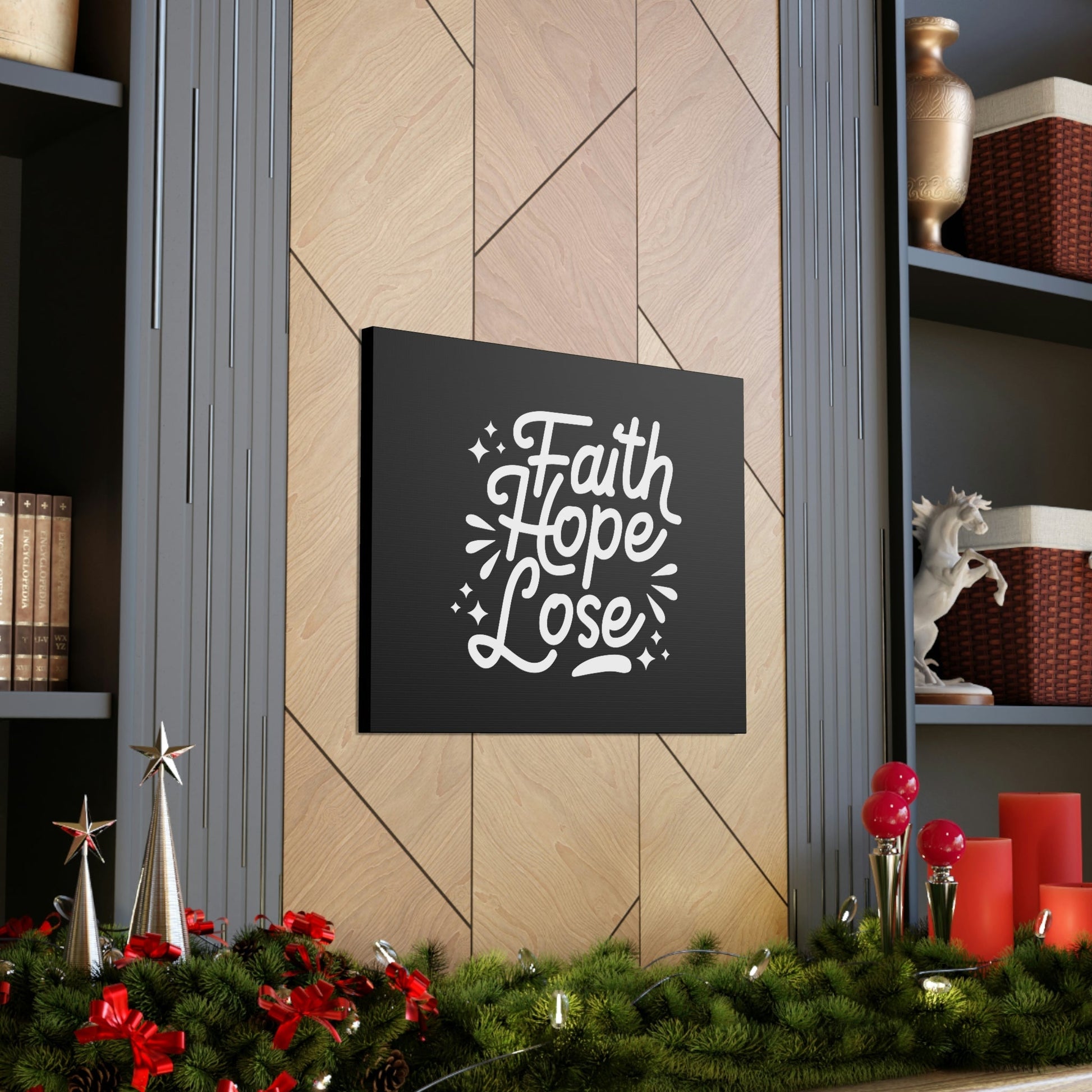 Faith, Hope, Love 1 Corinthians 13:13 Black Christian Wall Art Bible Verse Print Ready to Hang Unframed-Express Your Love Gifts