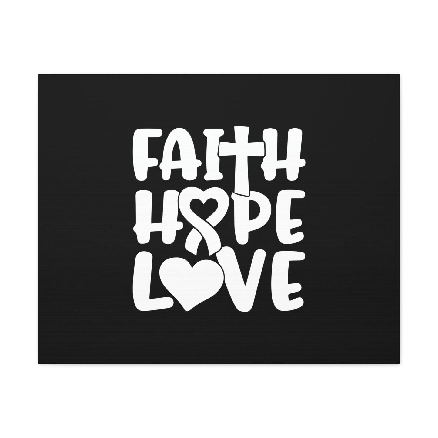 Faith, Hope, Love 1 Corinthians 13:13 Ribbon Christian Wall Art Bible Verse Print Ready to Hang Unframed-Express Your Love Gifts