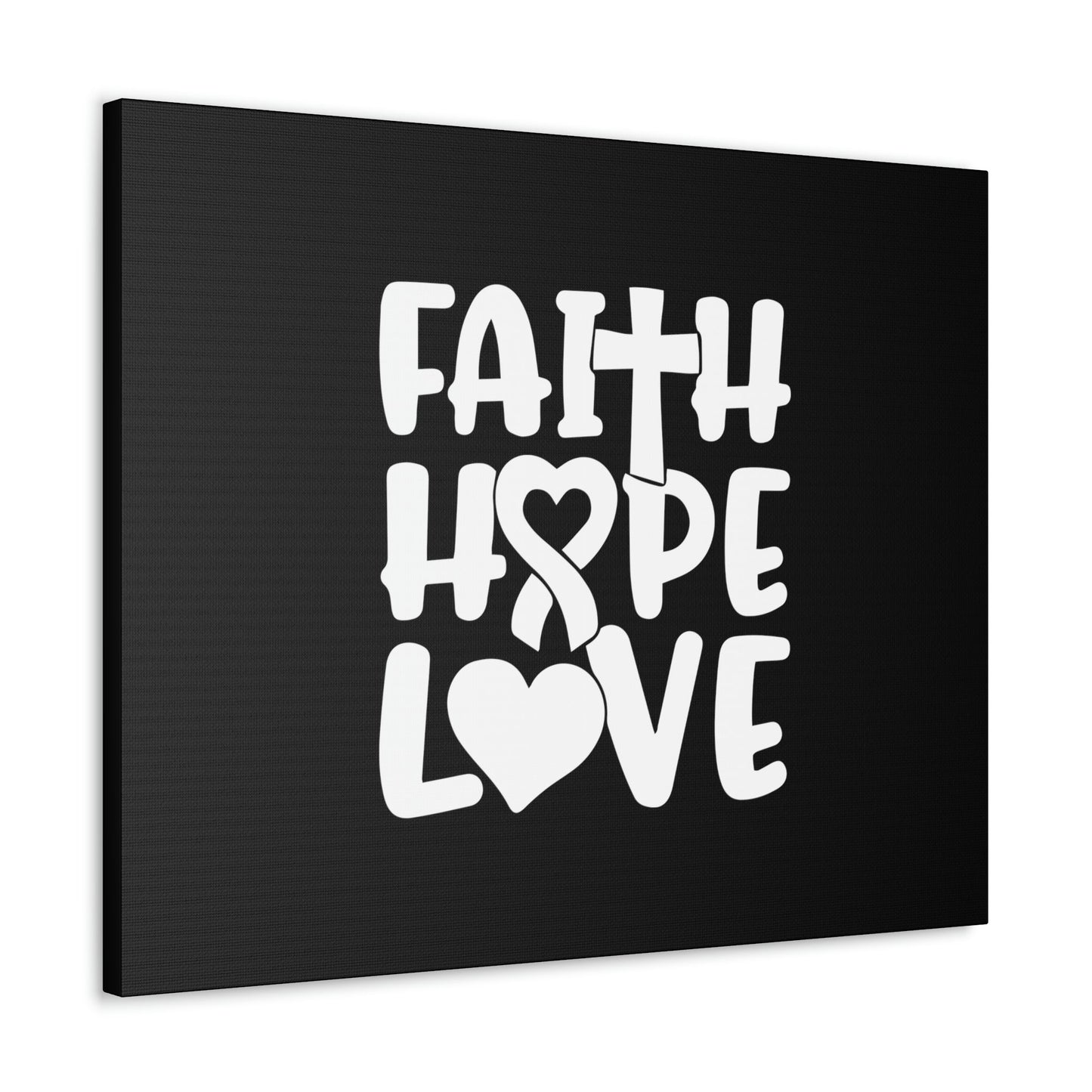 Faith, Hope, Love 1 Corinthians 13:13 Ribbon Christian Wall Art Bible Verse Print Ready to Hang Unframed-Express Your Love Gifts