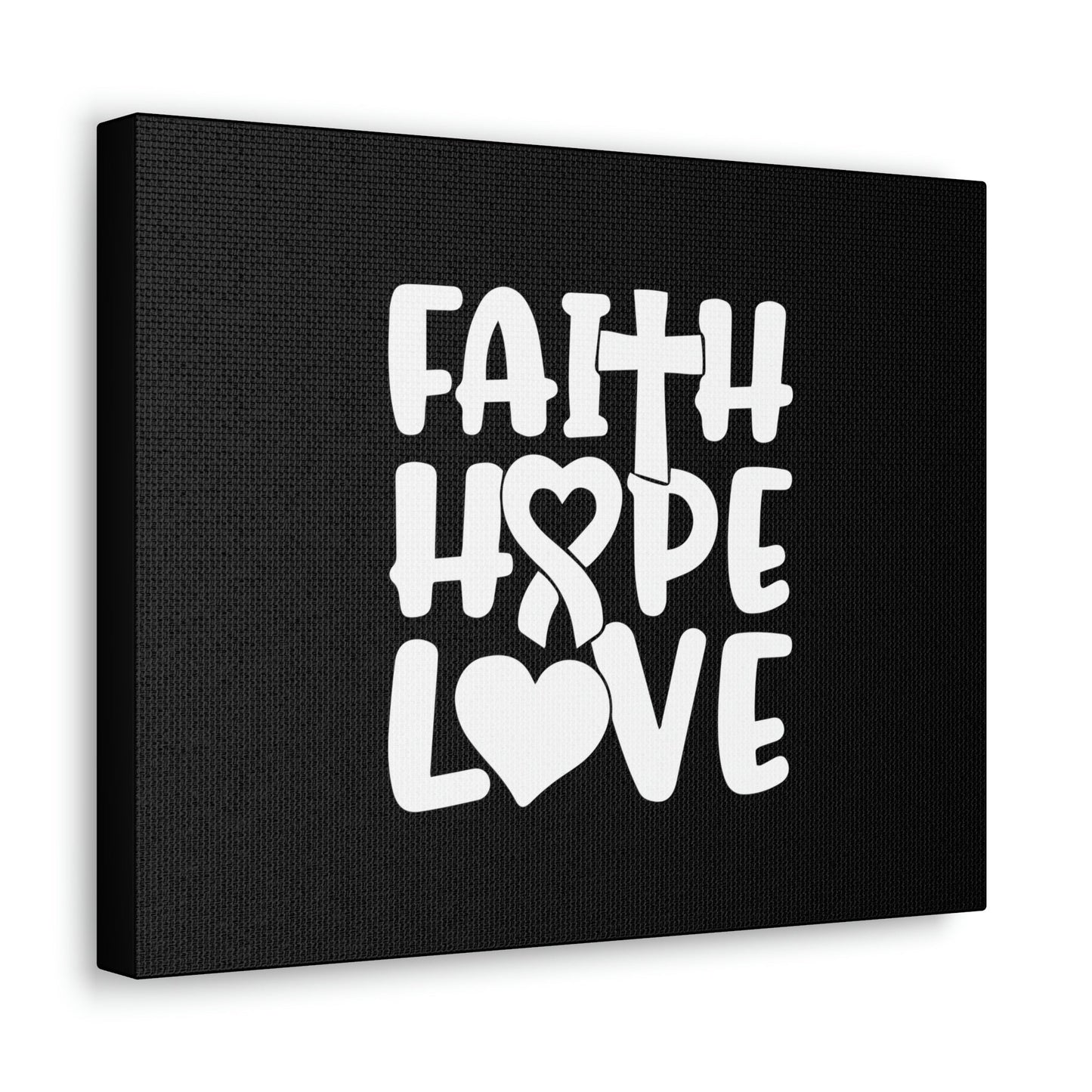 Faith, Hope, Love 1 Corinthians 13:13 Ribbon Christian Wall Art Bible Verse Print Ready to Hang Unframed-Express Your Love Gifts