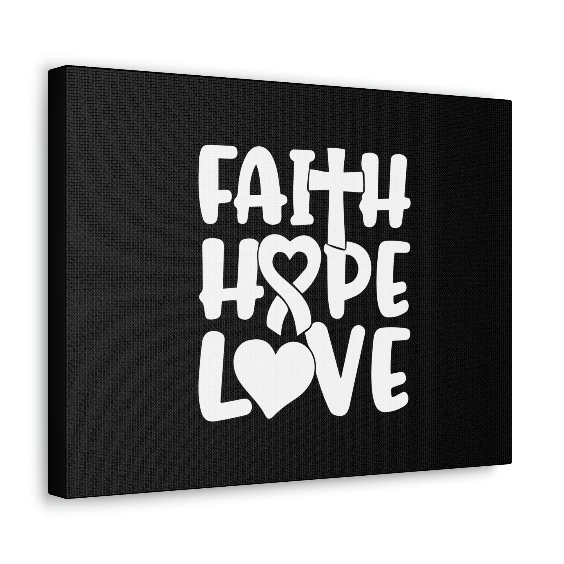 Faith, Hope, Love 1 Corinthians 13:13 Ribbon Christian Wall Art Bible Verse Print Ready to Hang Unframed-Express Your Love Gifts