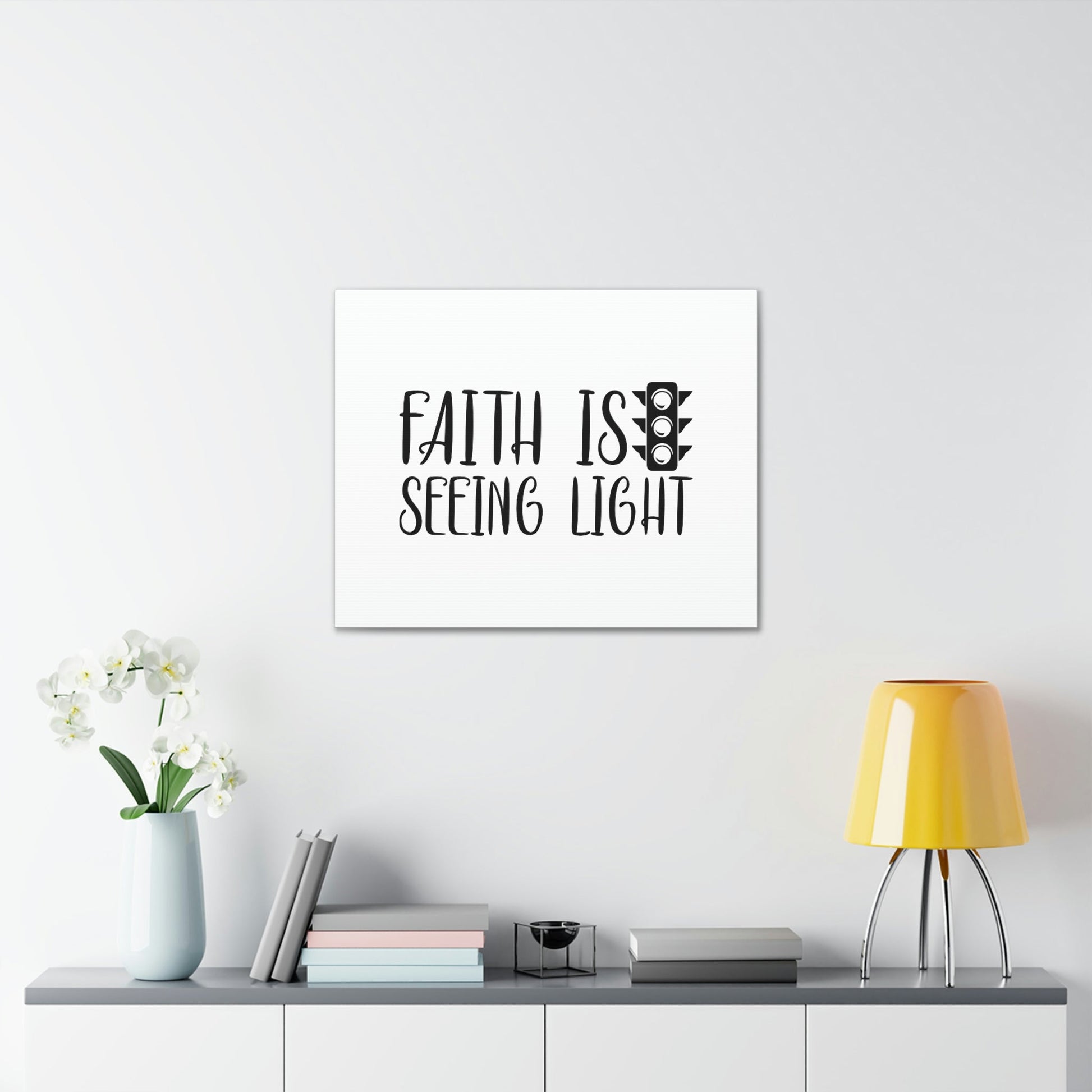Faith Is Seeing Light Hebrews 11:1 Traffic Light Christian Wall Art Bible Verse Print Ready to Hang Unframed-Express Your Love Gifts