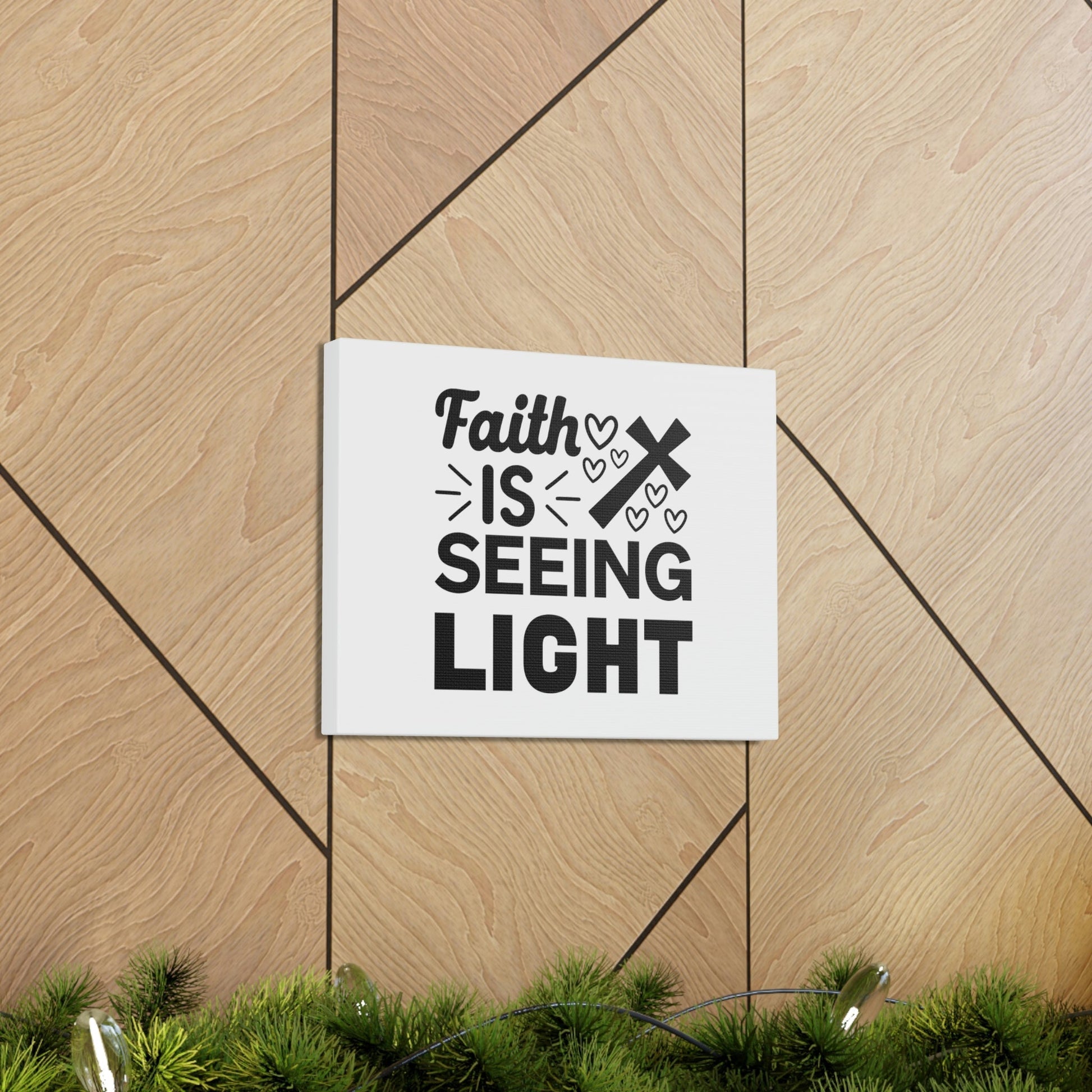 Faith Is Seeing Light John 8:12 Cross Christian Wall Art Bible Verse Print Ready to Hang Unframed-Express Your Love Gifts