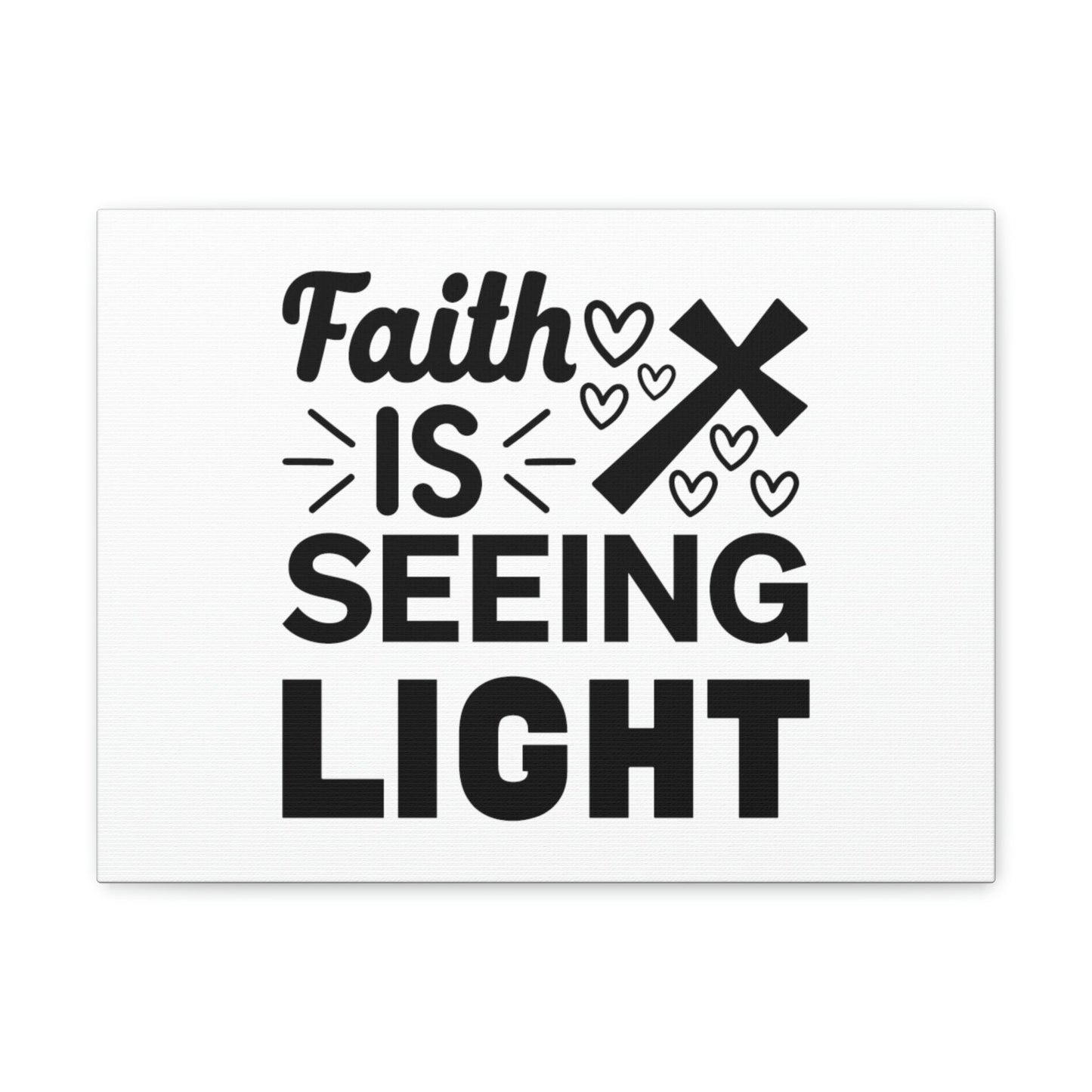 Faith Is Seeing Light John 8:12 Cross Christian Wall Art Bible Verse Print Ready to Hang Unframed-Express Your Love Gifts