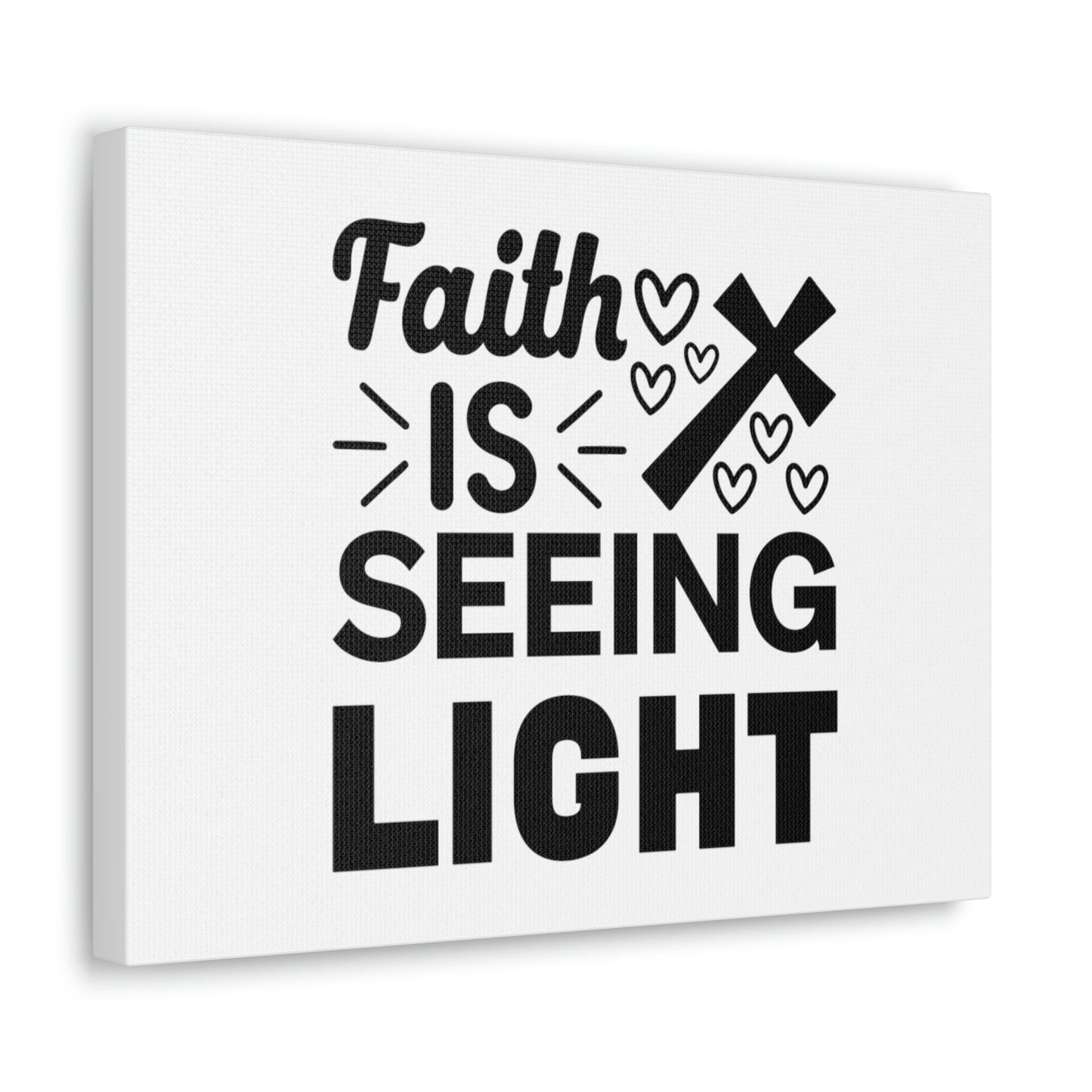 Faith Is Seeing Light John 8:12 Cross Christian Wall Art Bible Verse Print Ready to Hang Unframed-Express Your Love Gifts