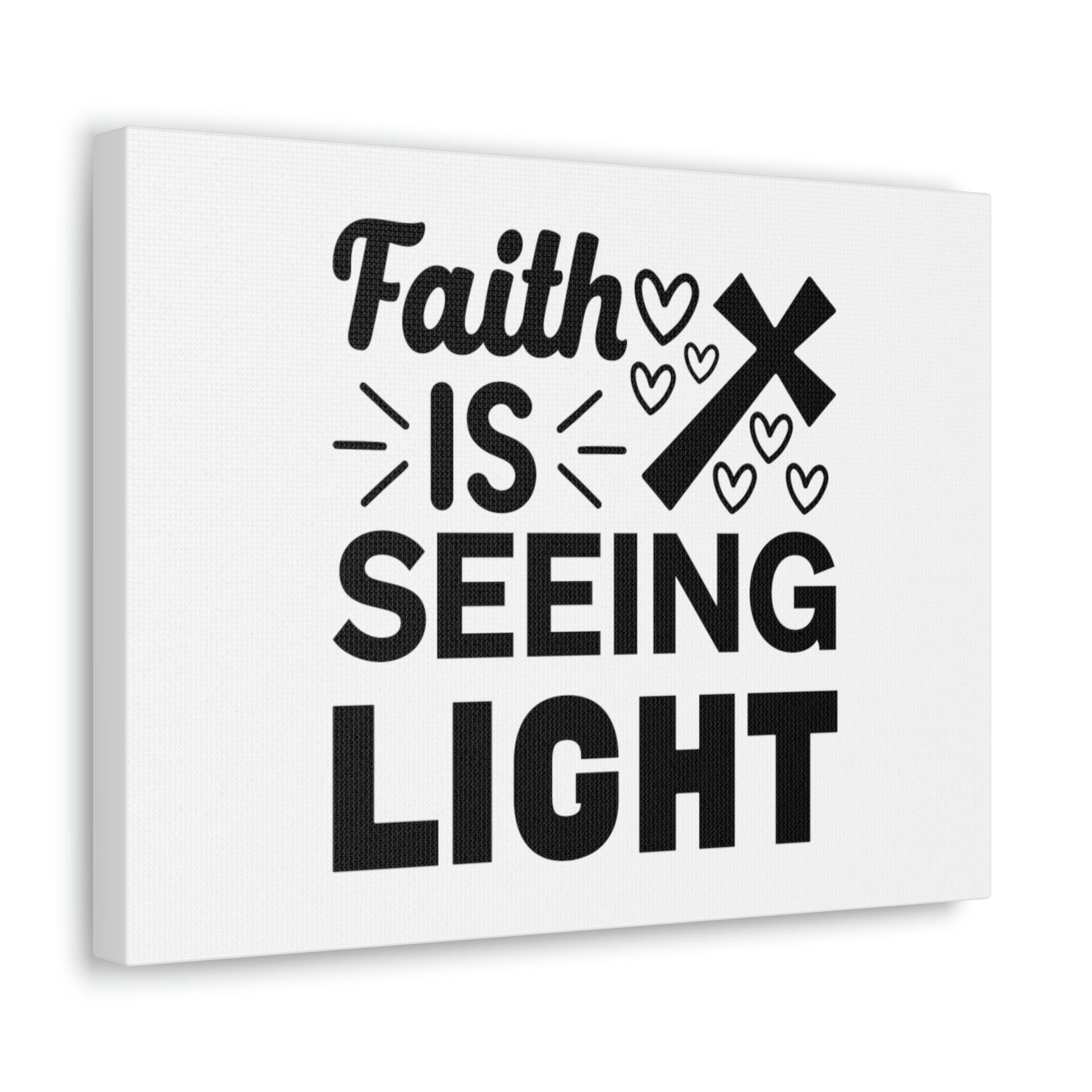 Faith Is Seeing Light John 8:12 Cross Christian Wall Art Bible Verse Print Ready to Hang Unframed-Express Your Love Gifts