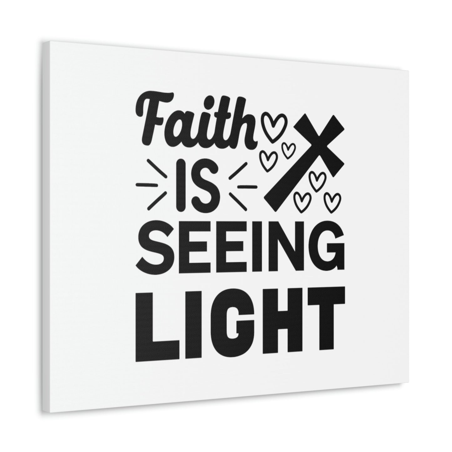 Faith Is Seeing Light John 8:12 Cross Christian Wall Art Bible Verse Print Ready to Hang Unframed-Express Your Love Gifts