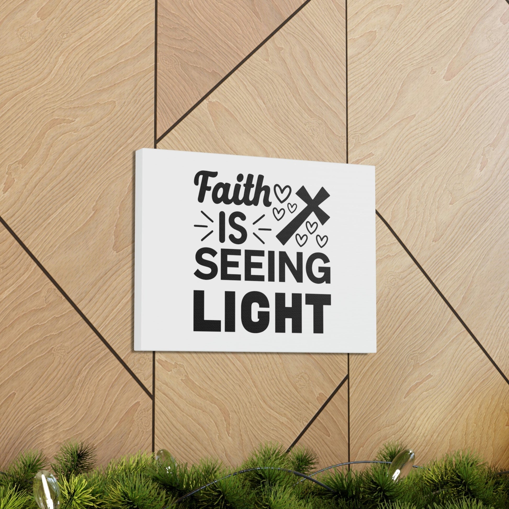 Faith Is Seeing Light John 8:12 Cross Christian Wall Art Bible Verse Print Ready to Hang Unframed-Express Your Love Gifts