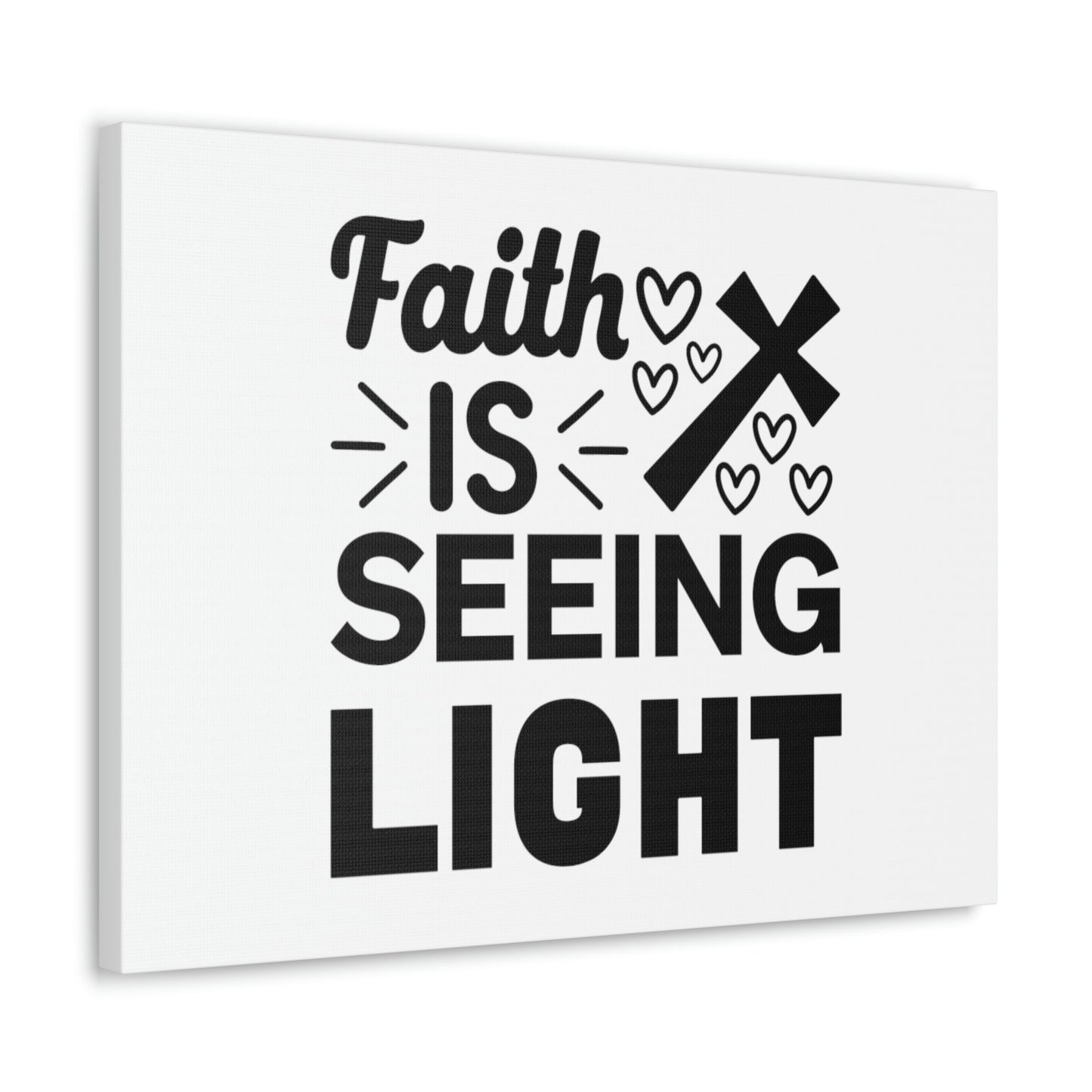 Faith Is Seeing Light John 8:12 Cross Christian Wall Art Bible Verse Print Ready to Hang Unframed-Express Your Love Gifts
