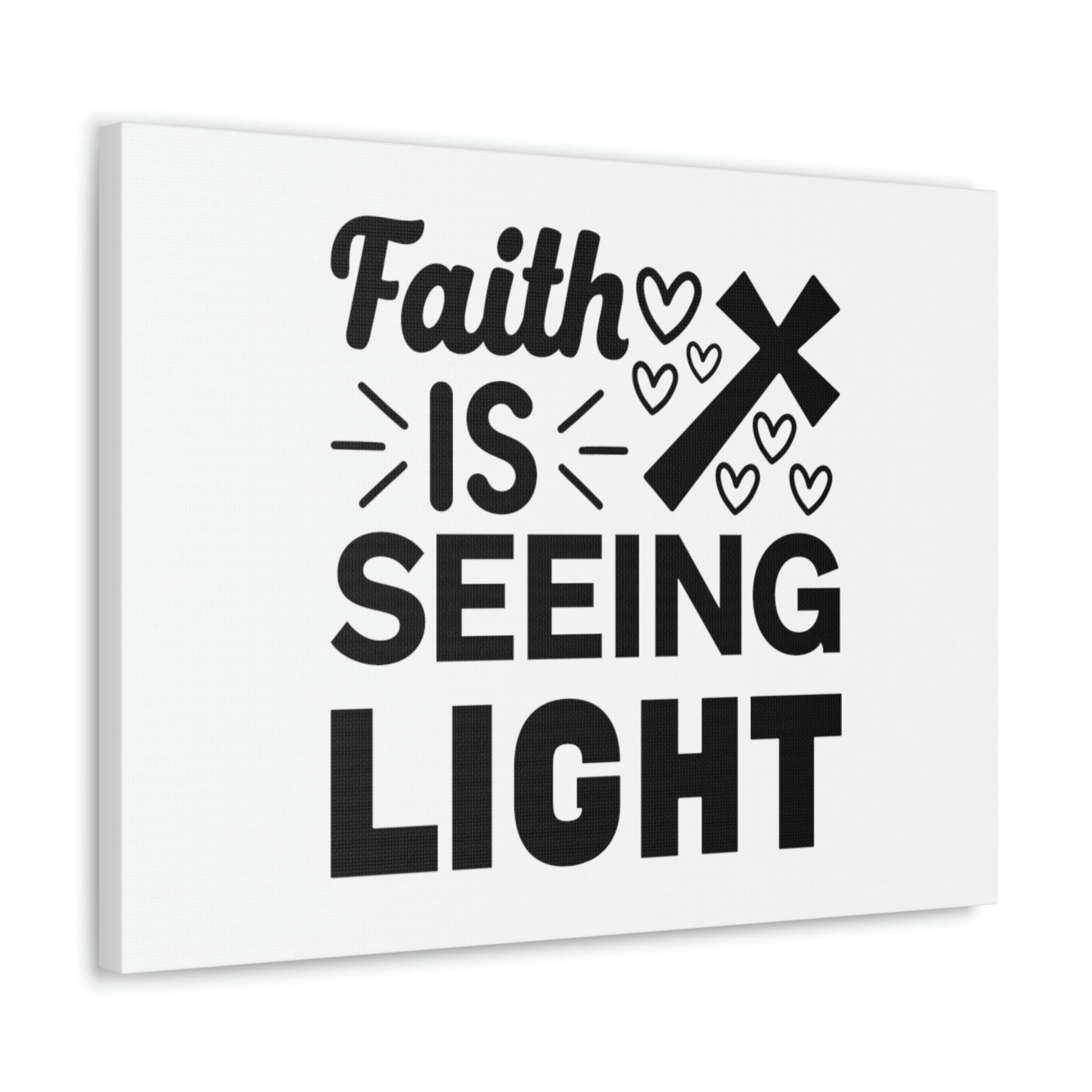 Faith Is Seeing Light John 8:12 Cross Christian Wall Art Bible Verse Print Ready to Hang Unframed-Express Your Love Gifts