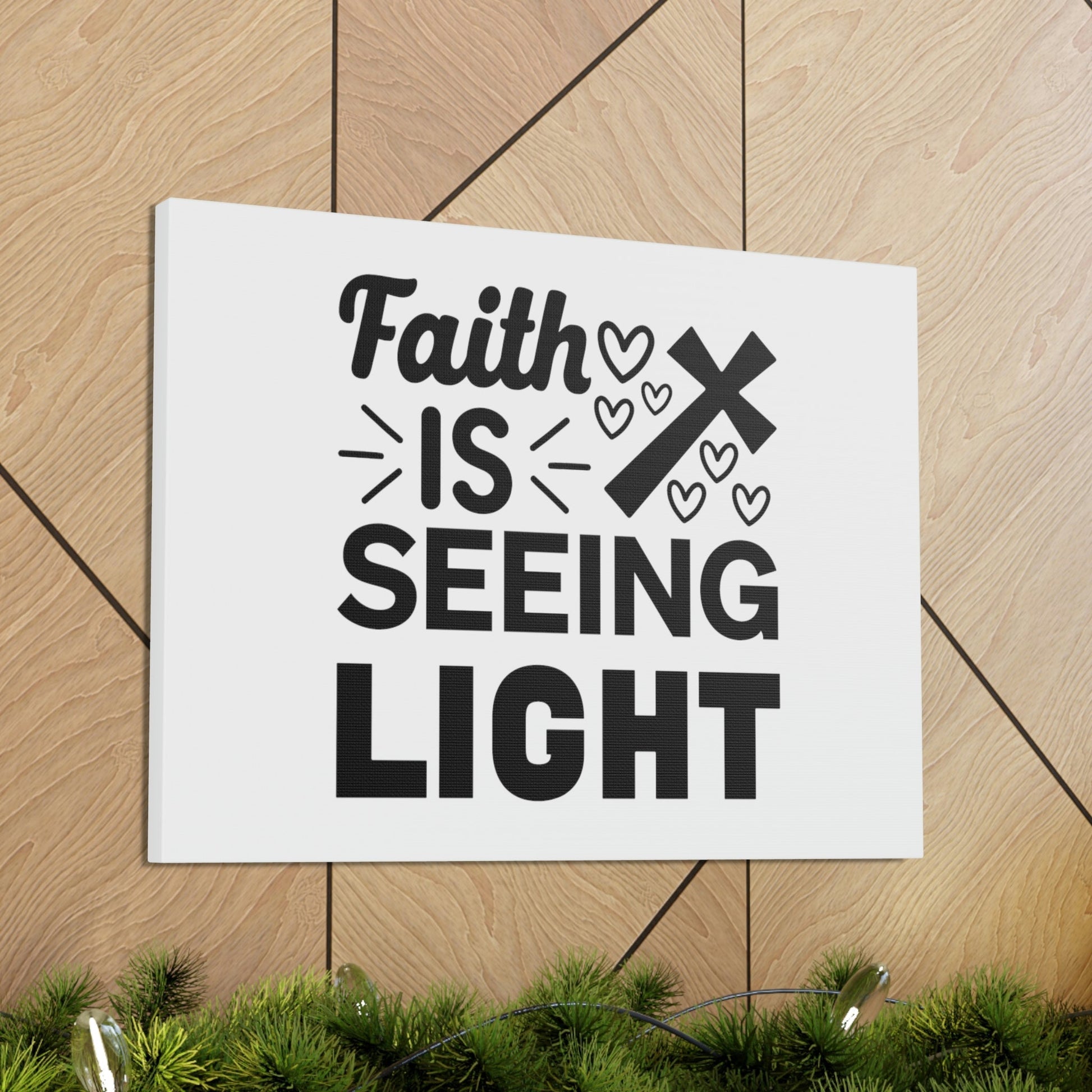 Faith Is Seeing Light John 8:12 Cross Christian Wall Art Bible Verse Print Ready to Hang Unframed-Express Your Love Gifts