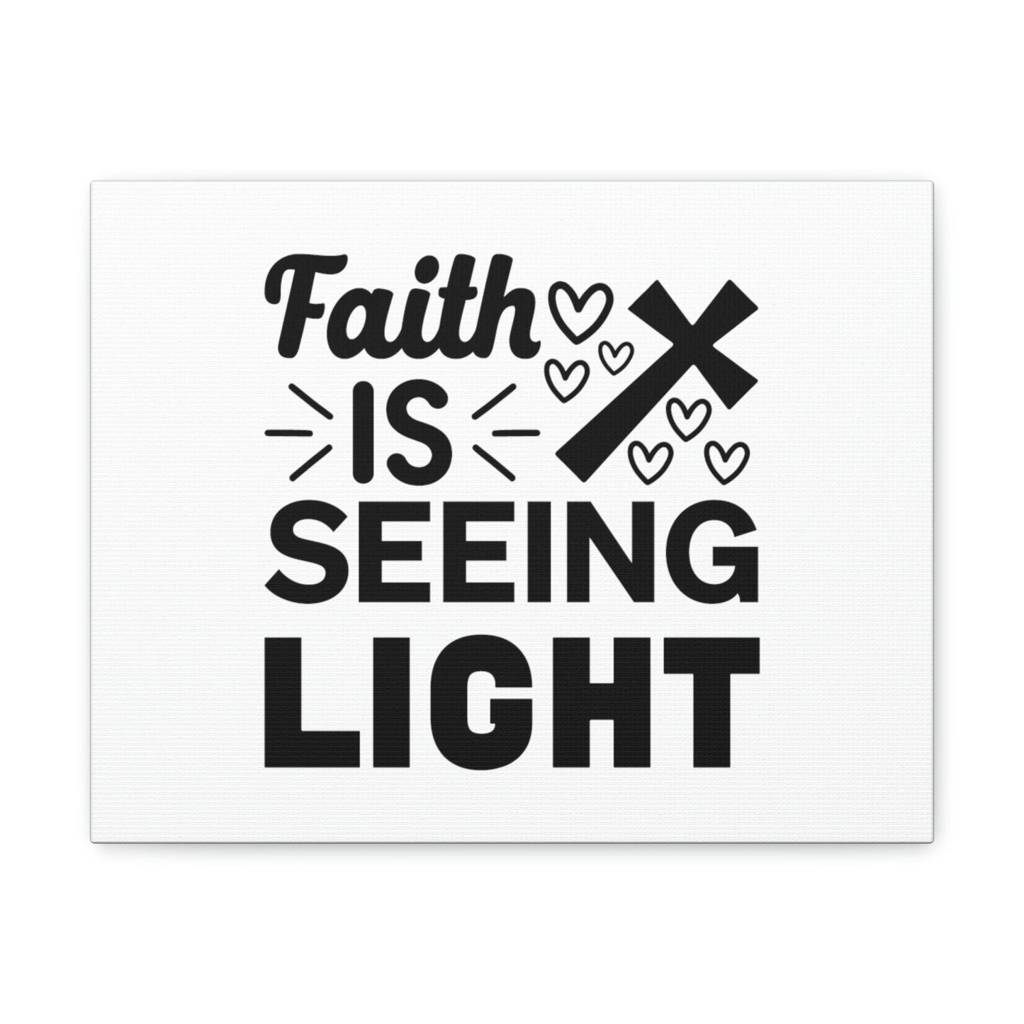 Faith Is Seeing Light John 8:12 Cross Christian Wall Art Bible Verse Print Ready to Hang Unframed-Express Your Love Gifts