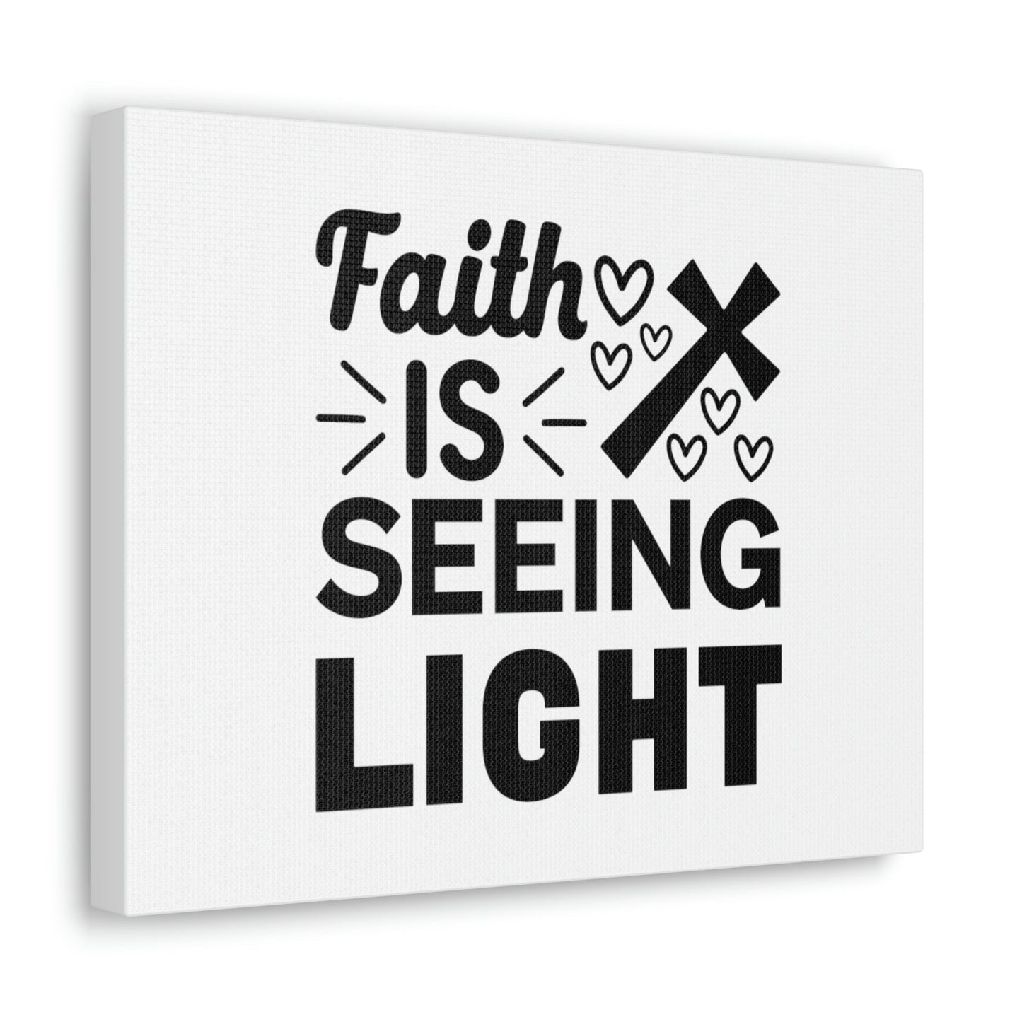 Faith Is Seeing Light John 8:12 Cross Christian Wall Art Bible Verse Print Ready to Hang Unframed-Express Your Love Gifts
