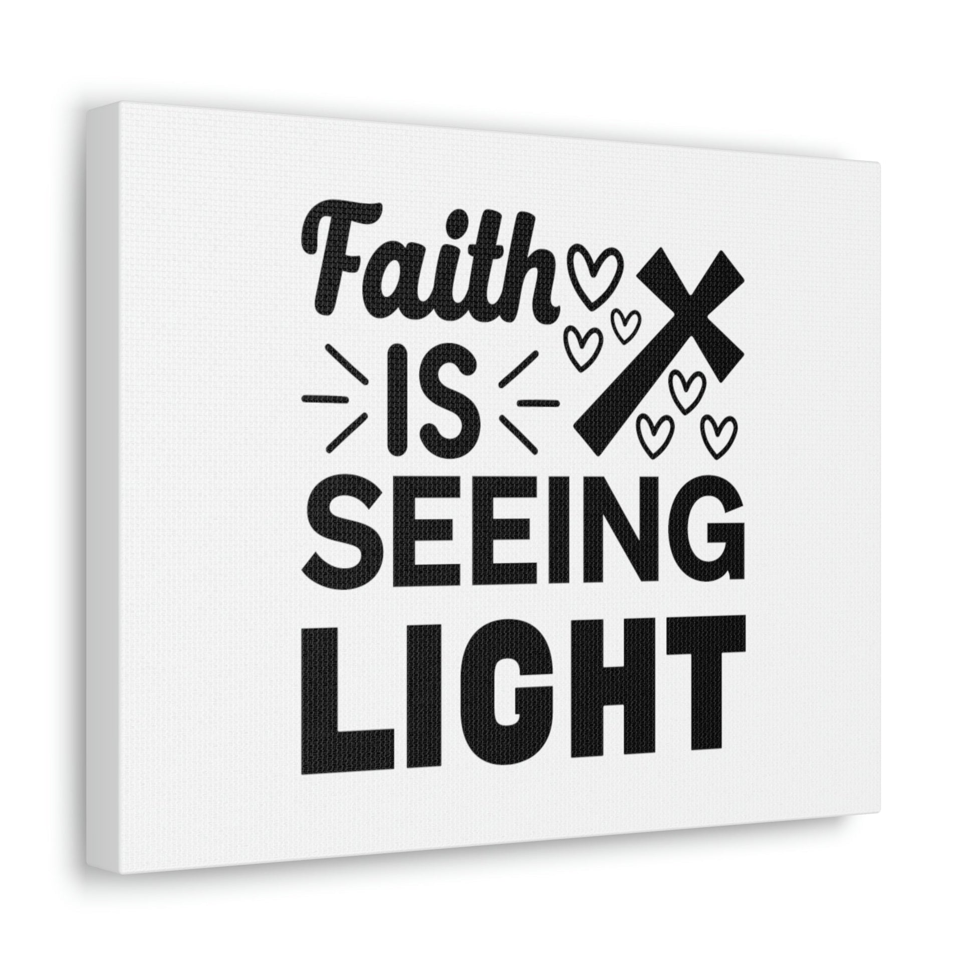 Faith Is Seeing Light John 8:12 Cross Christian Wall Art Bible Verse Print Ready to Hang Unframed-Express Your Love Gifts