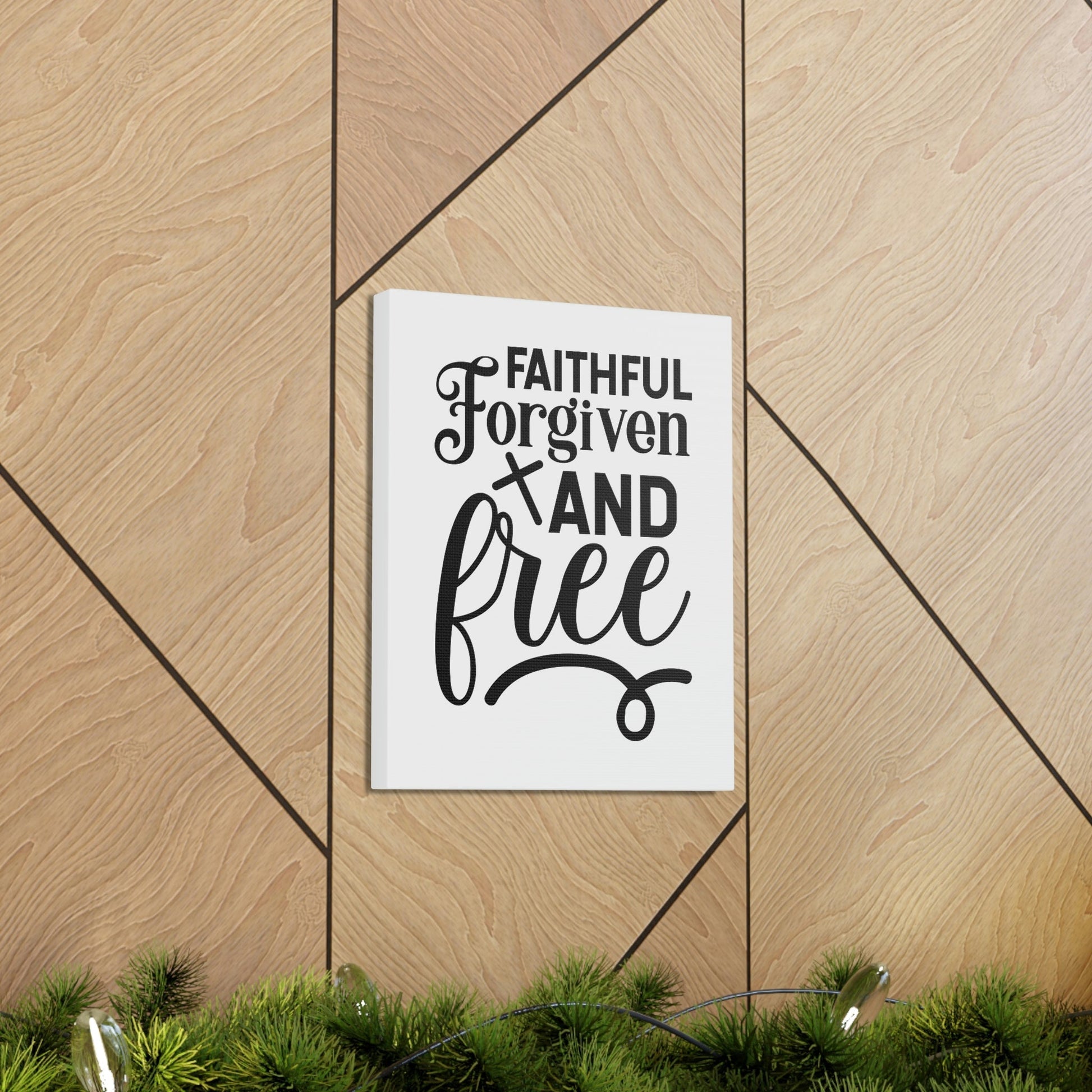 Faithful, Forgiven And Free Mark 11:25 Christian Wall Art Bible Verse Print Ready to Hang Unframed-Express Your Love Gifts