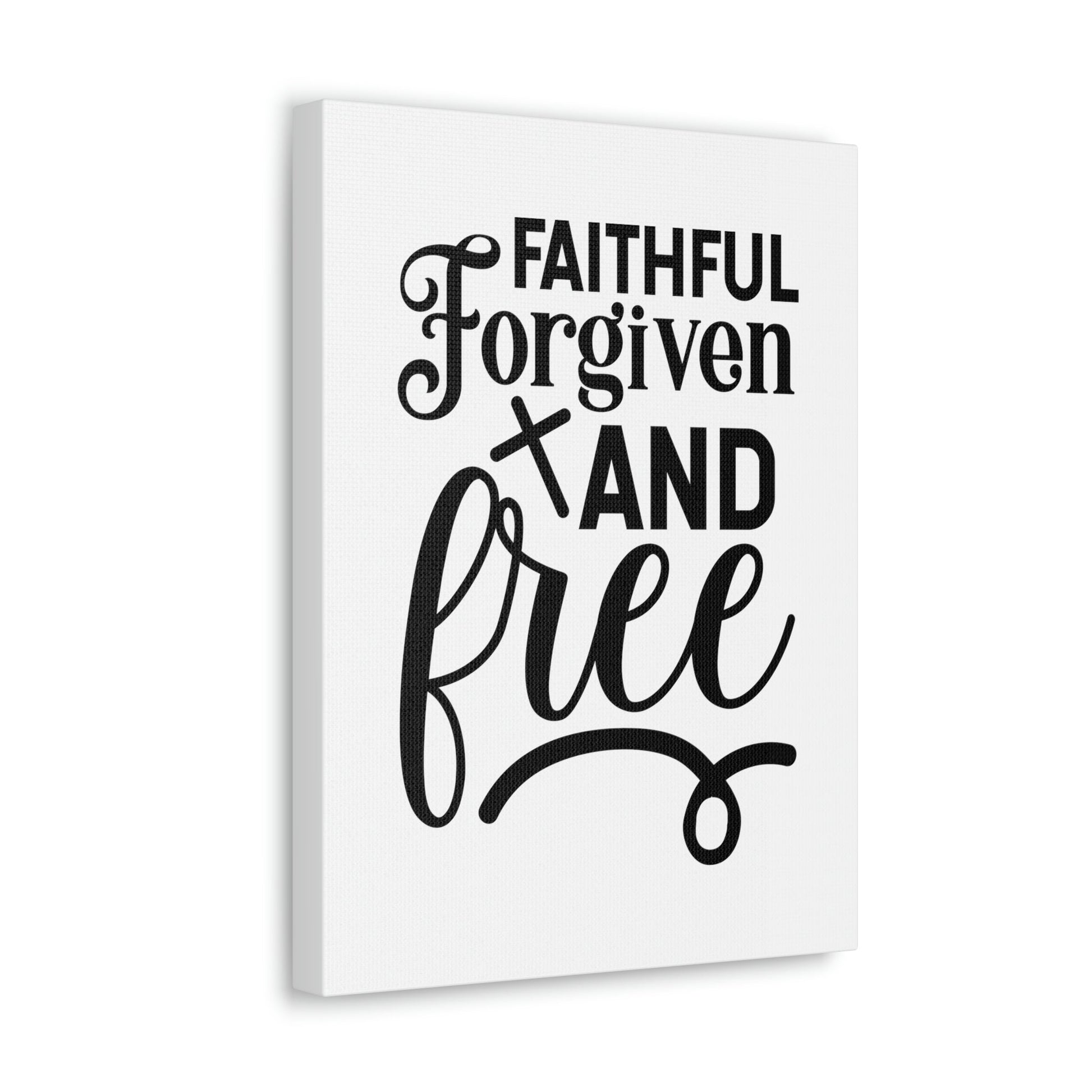 Faithful, Forgiven And Free Mark 11:25 Christian Wall Art Bible Verse Print Ready to Hang Unframed-Express Your Love Gifts