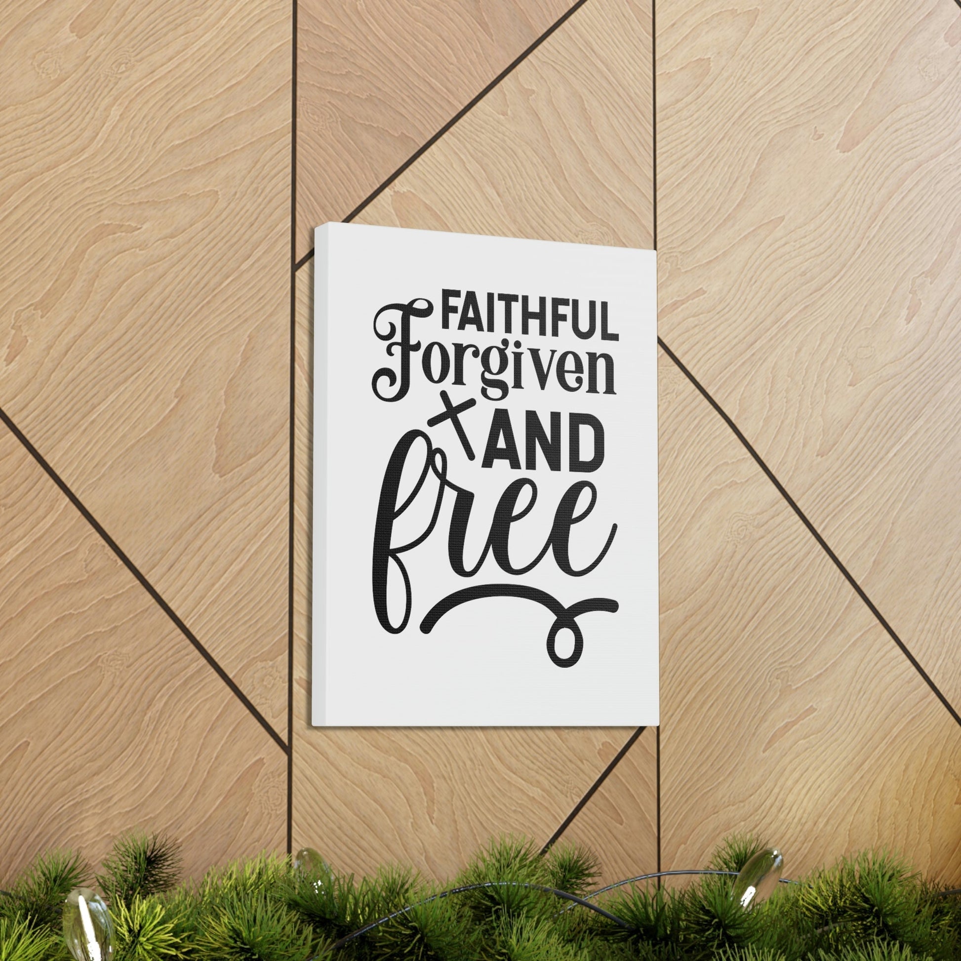 Faithful, Forgiven And Free Mark 11:25 Christian Wall Art Bible Verse Print Ready to Hang Unframed-Express Your Love Gifts