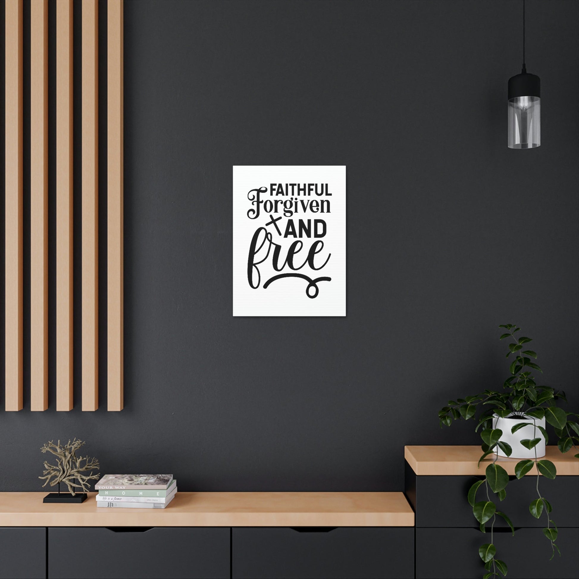Faithful, Forgiven And Free Mark 11:25 Christian Wall Art Bible Verse Print Ready to Hang Unframed-Express Your Love Gifts
