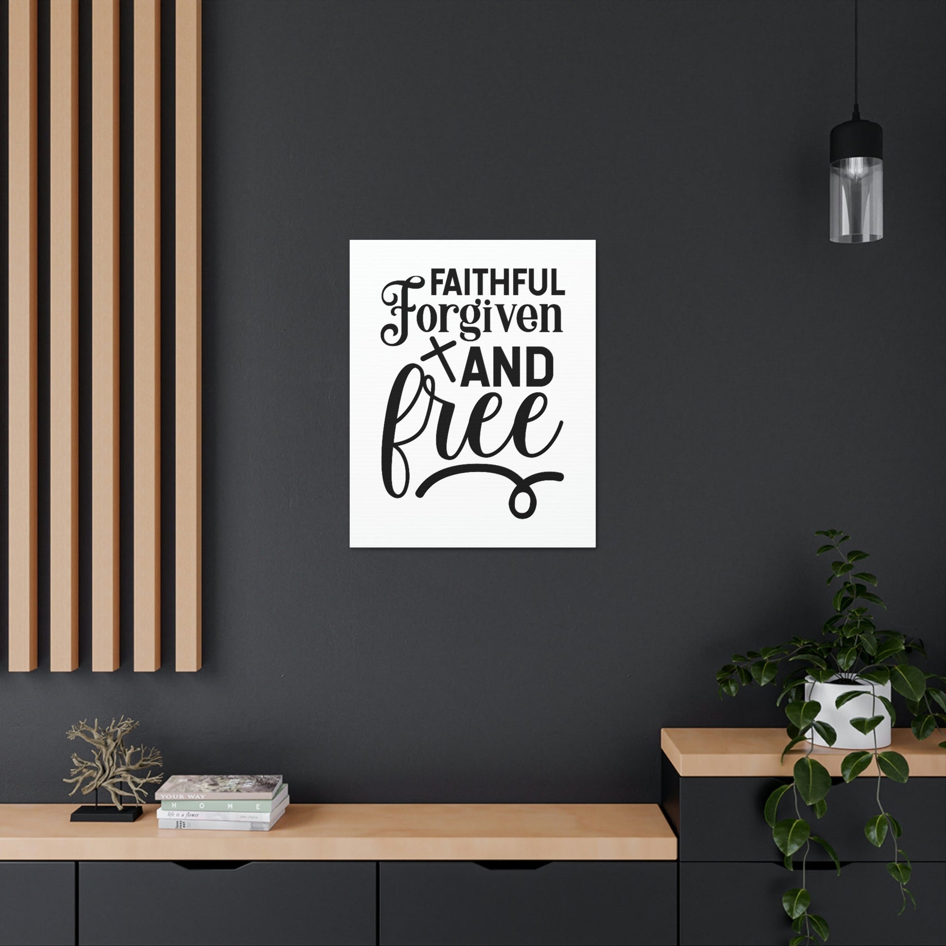 Faithful, Forgiven And Free Mark 11:25 Christian Wall Art Bible Verse Print Ready to Hang Unframed-Express Your Love Gifts